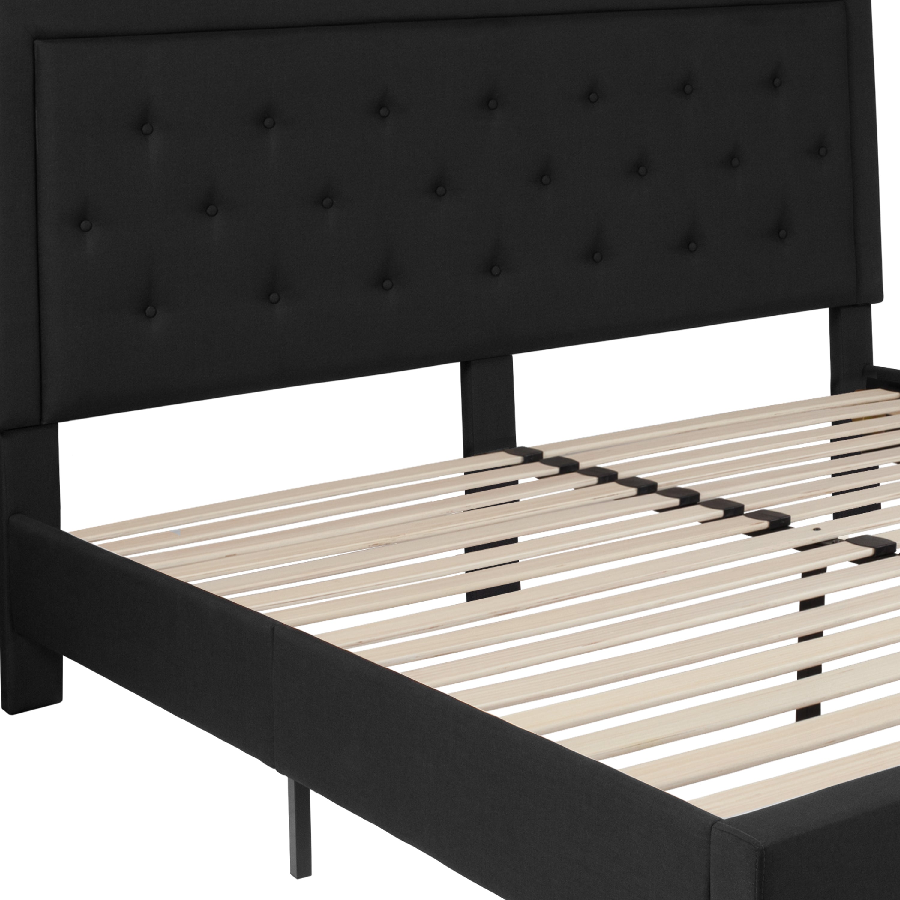 Roxbury Panel Tufted Upholstered Platform Bed