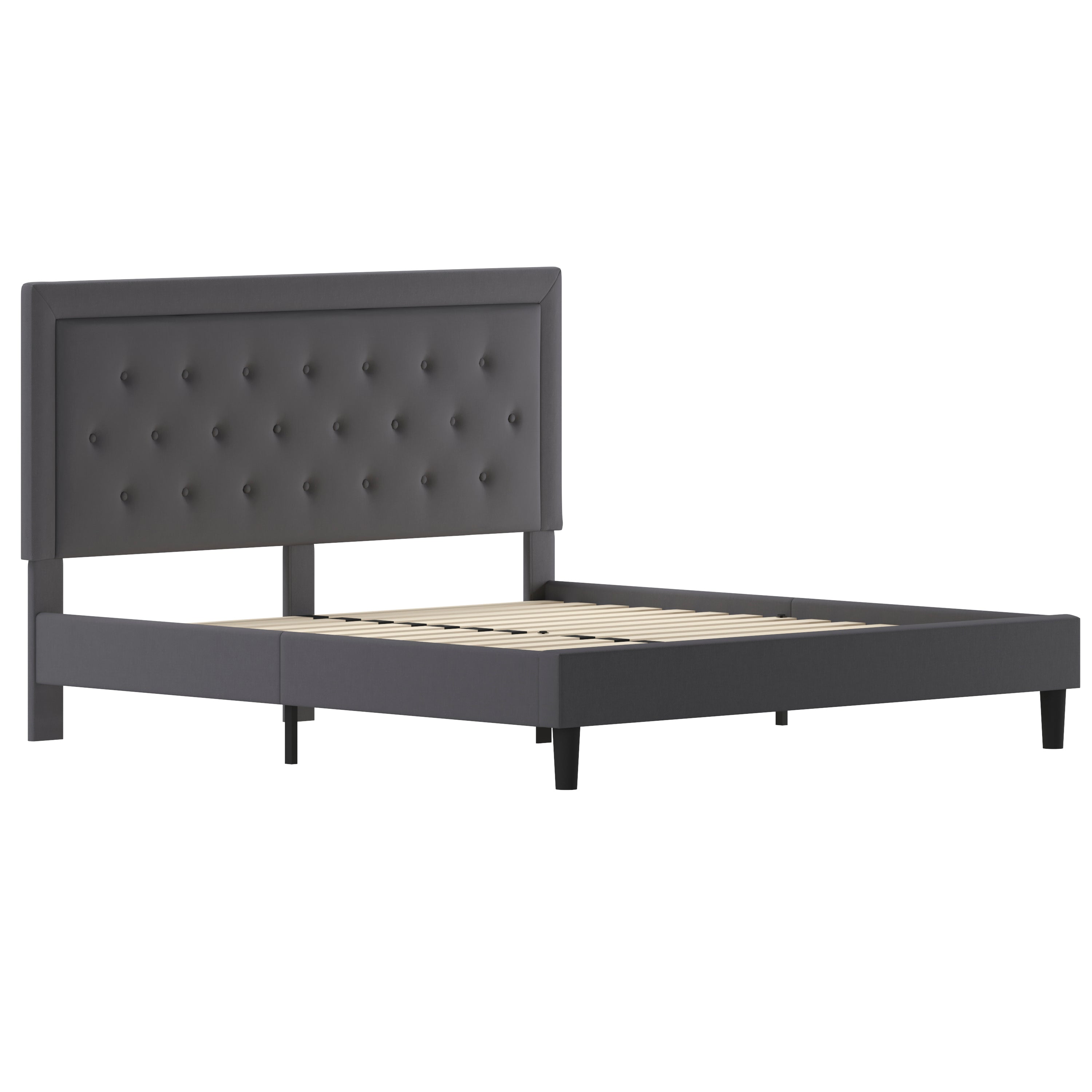 Roxbury Panel Tufted Upholstered Platform Bed