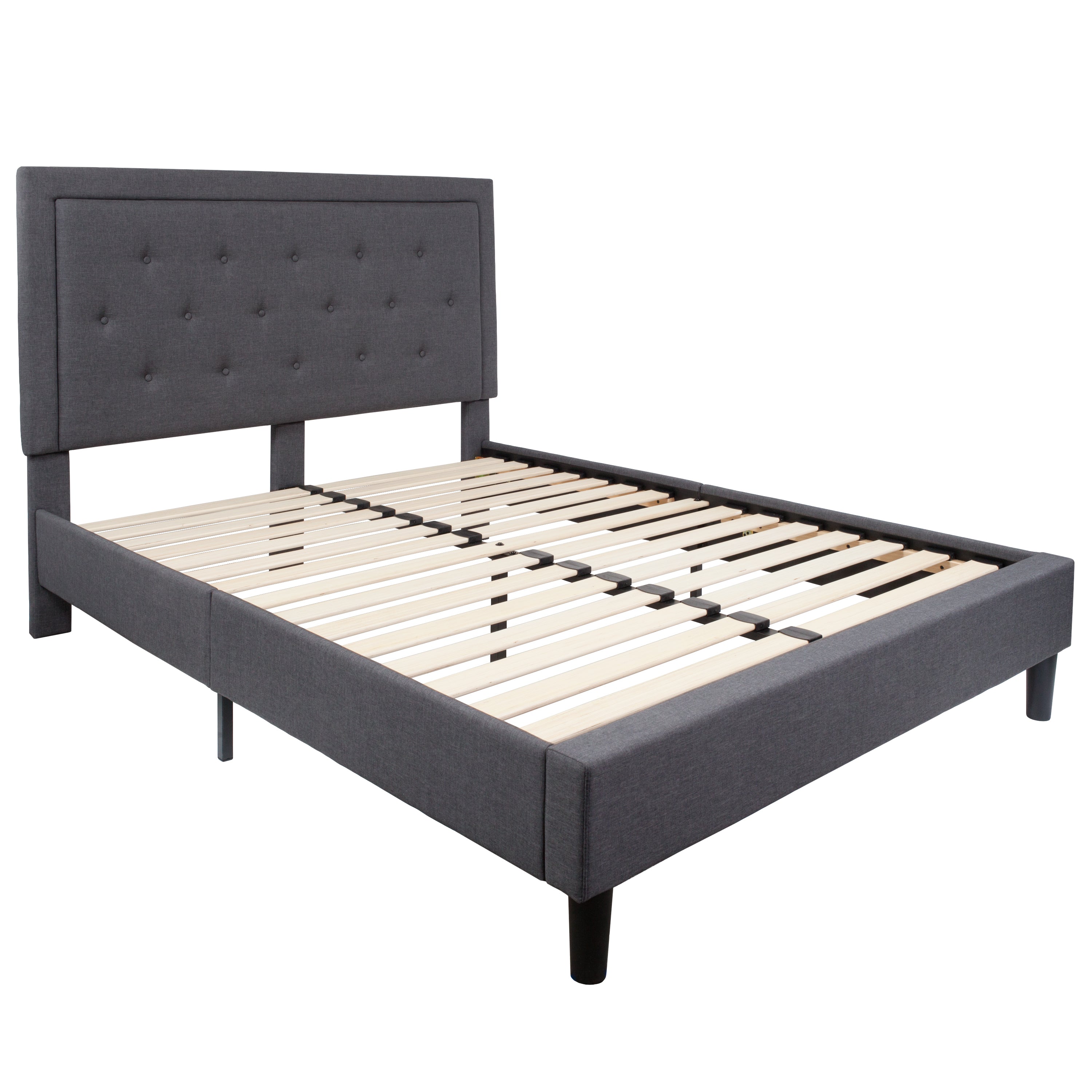 Roxbury Panel Tufted Upholstered Platform Bed