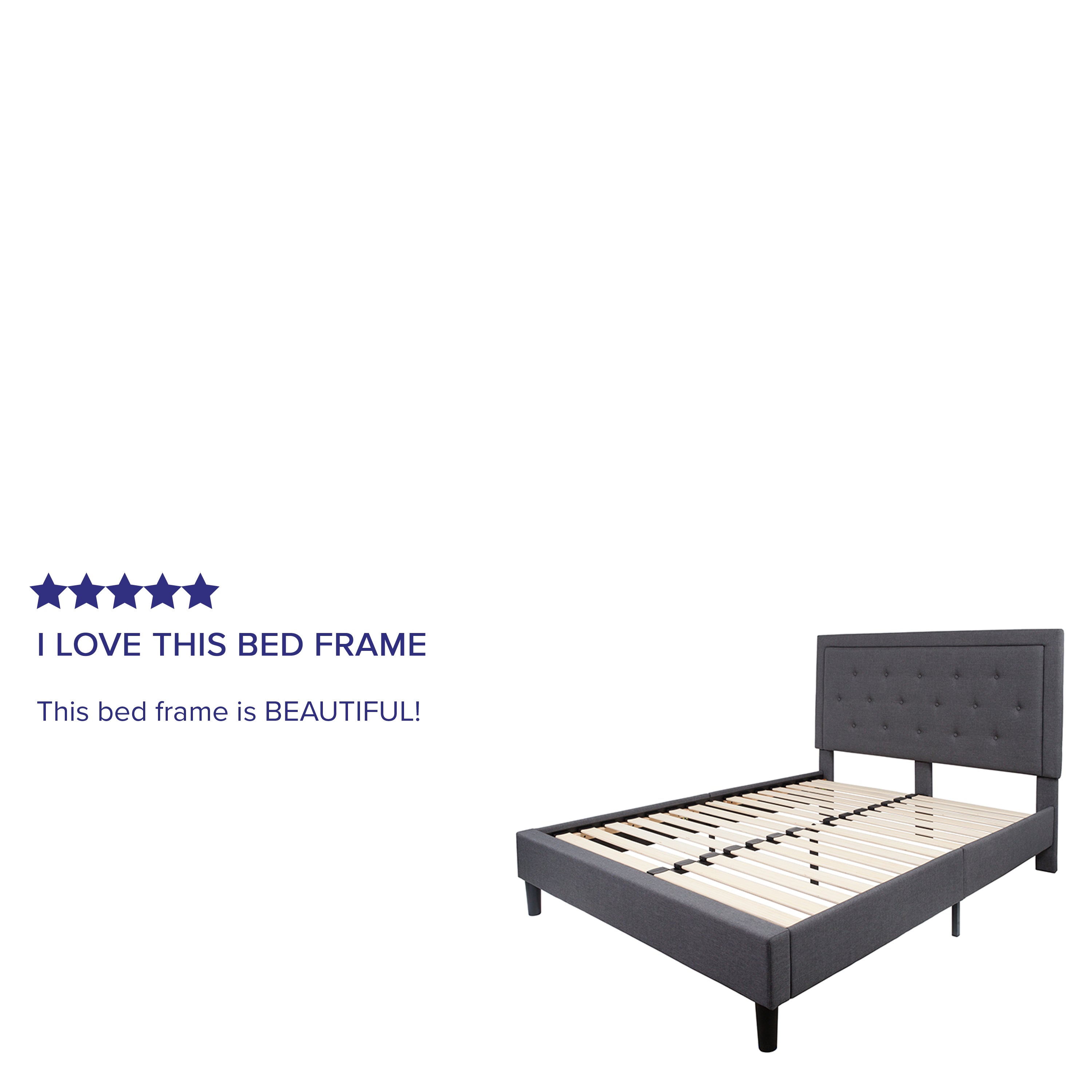 Roxbury Panel Tufted Upholstered Platform Bed