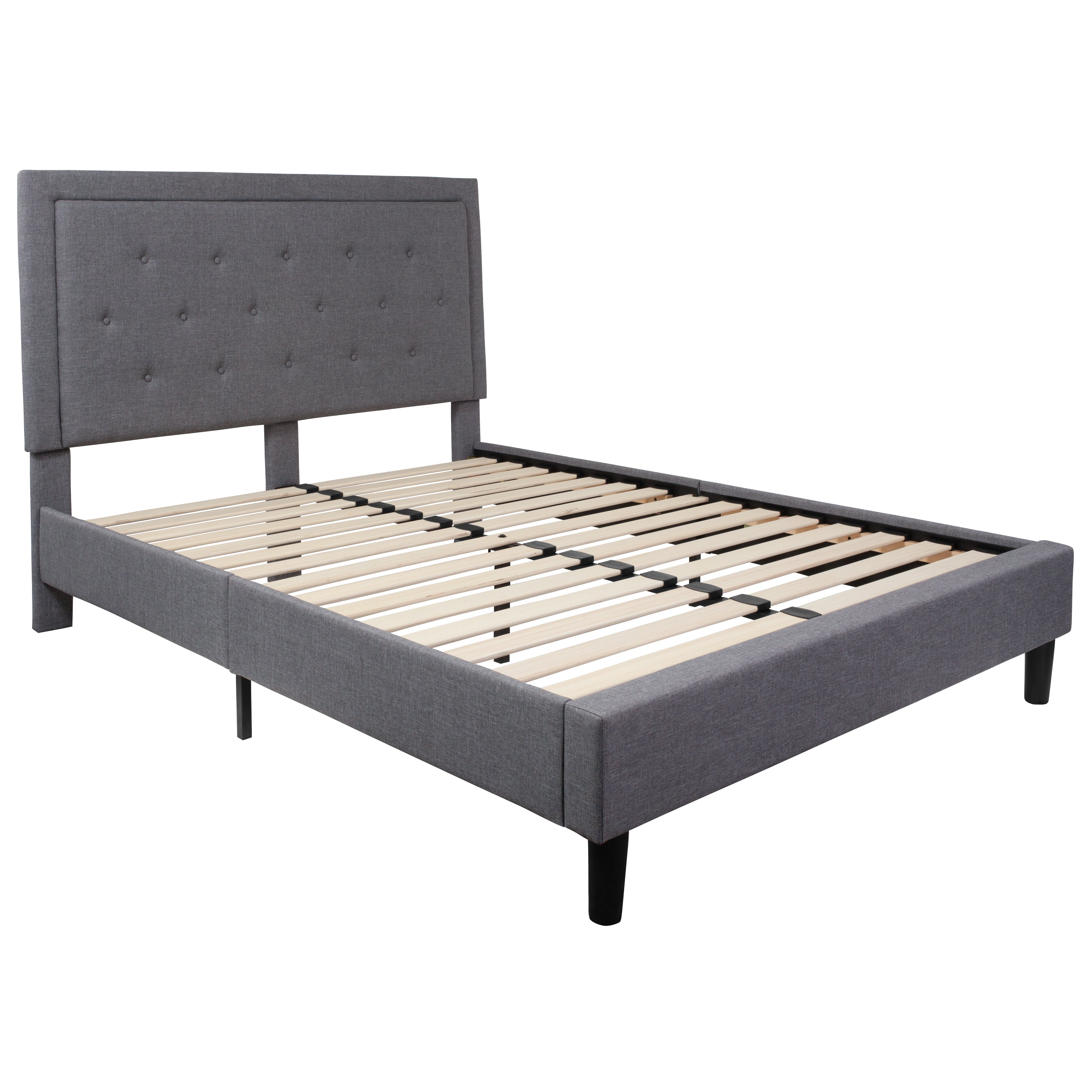 Roxbury Panel Tufted Upholstered Platform Bed