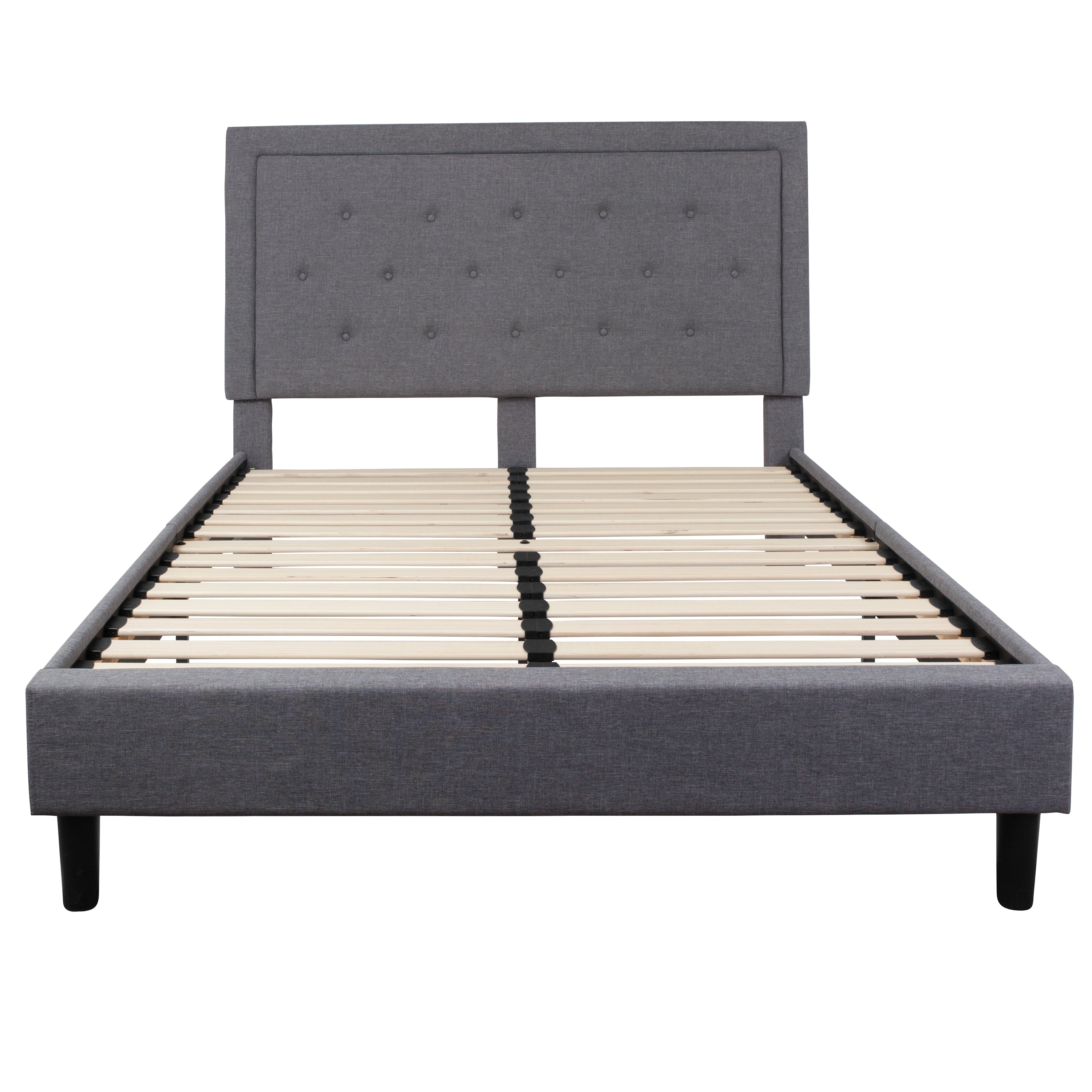 Roxbury Panel Tufted Upholstered Platform Bed