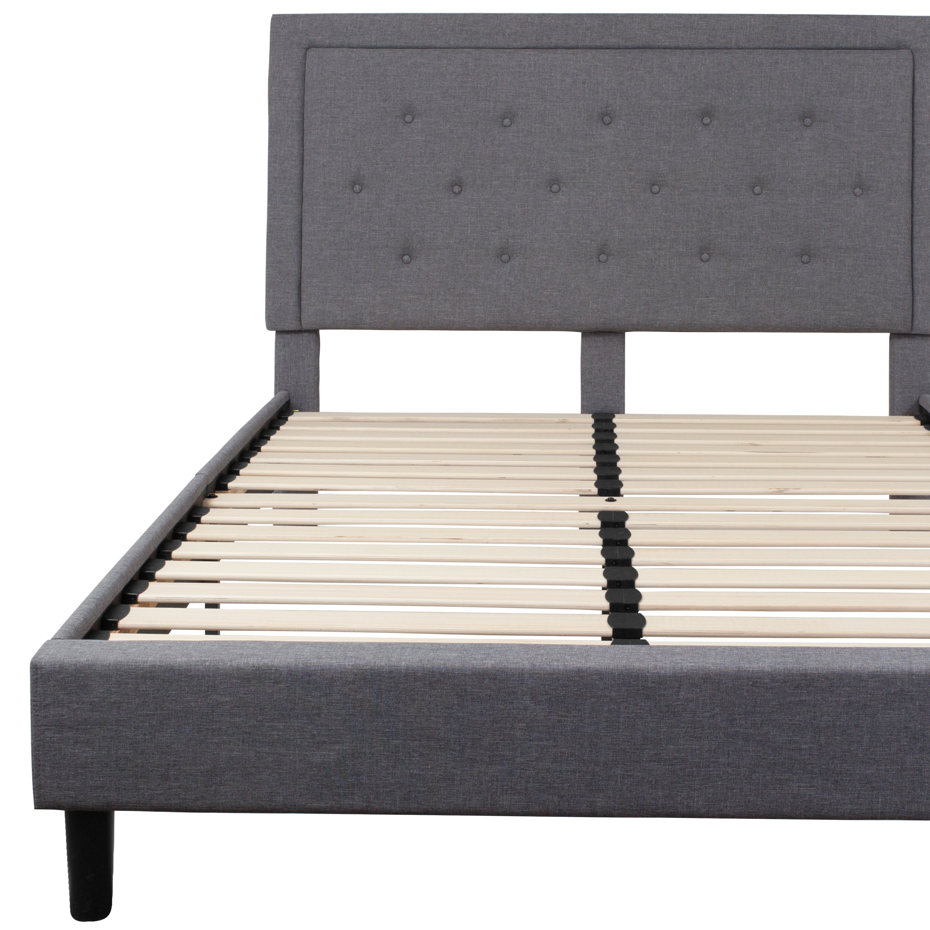Roxbury Panel Tufted Upholstered Platform Bed