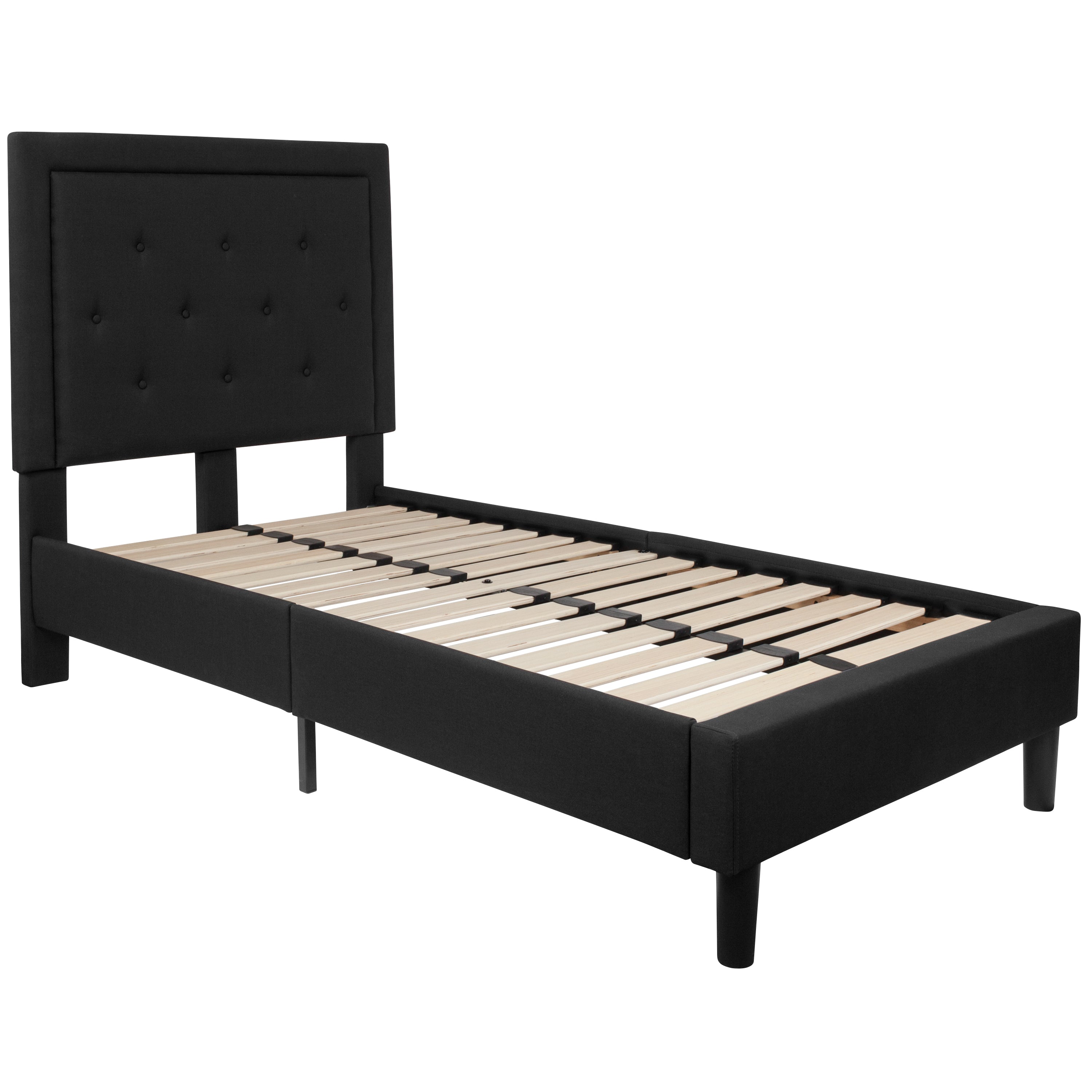 Roxbury Panel Tufted Upholstered Platform Bed