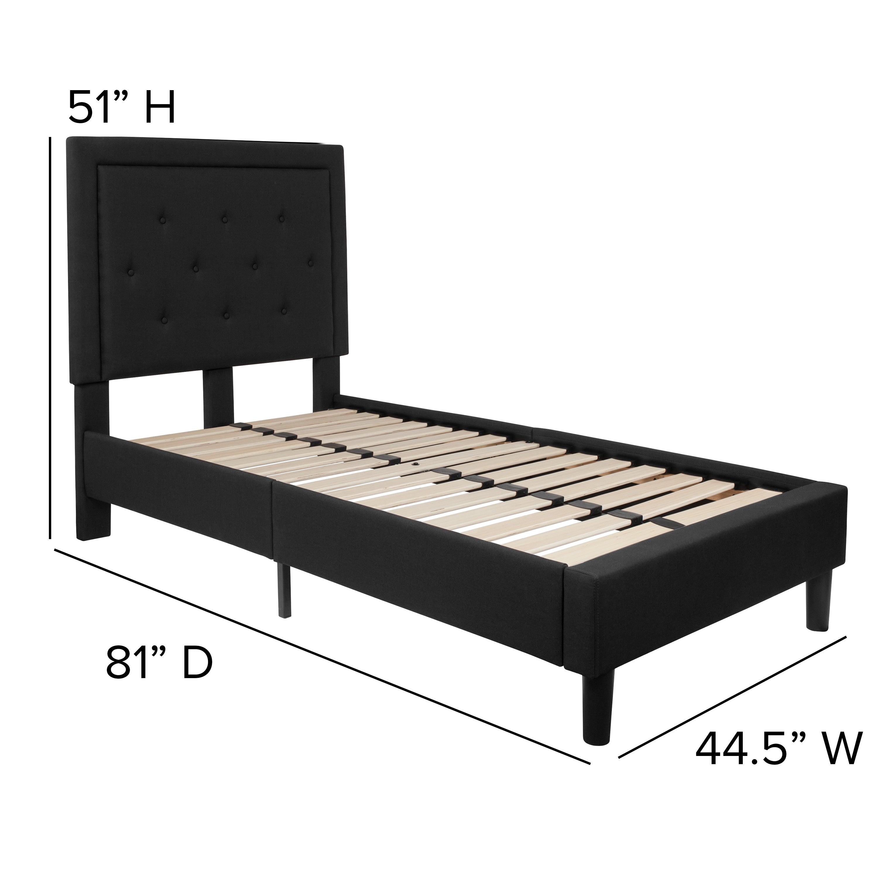 Roxbury Panel Tufted Upholstered Platform Bed