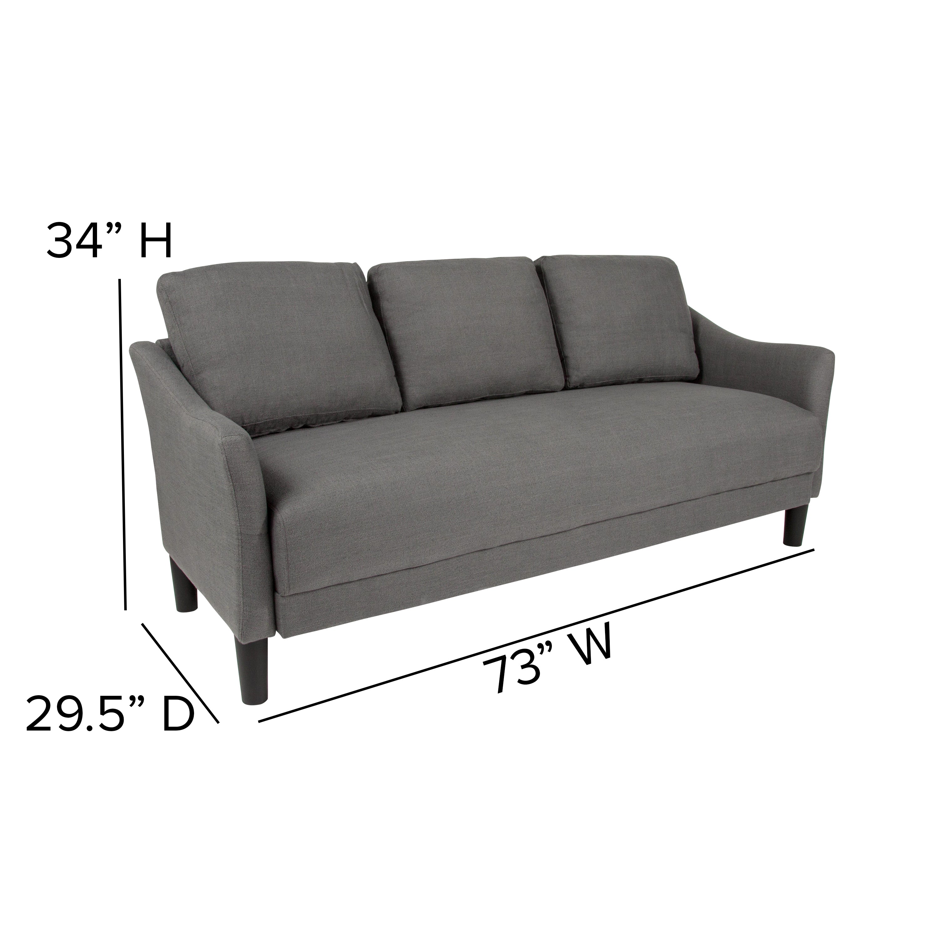 Asti Upholstered Sofa-Sofa-Flash Furniture-Wall2Wall Furnishings