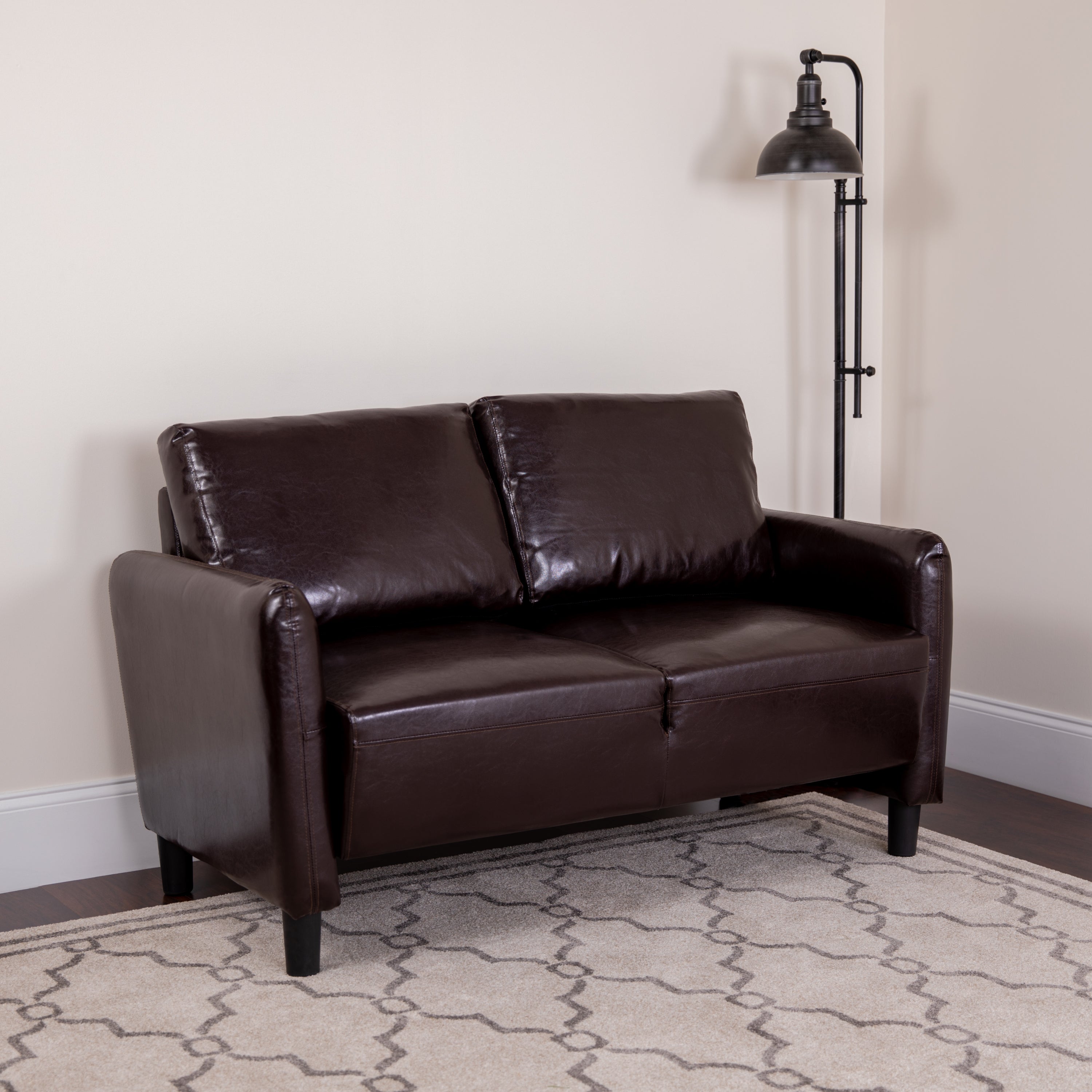 Candler Park LeatherSoft Loveseat-Loveseat-Flash Furniture-Wall2Wall Furnishings