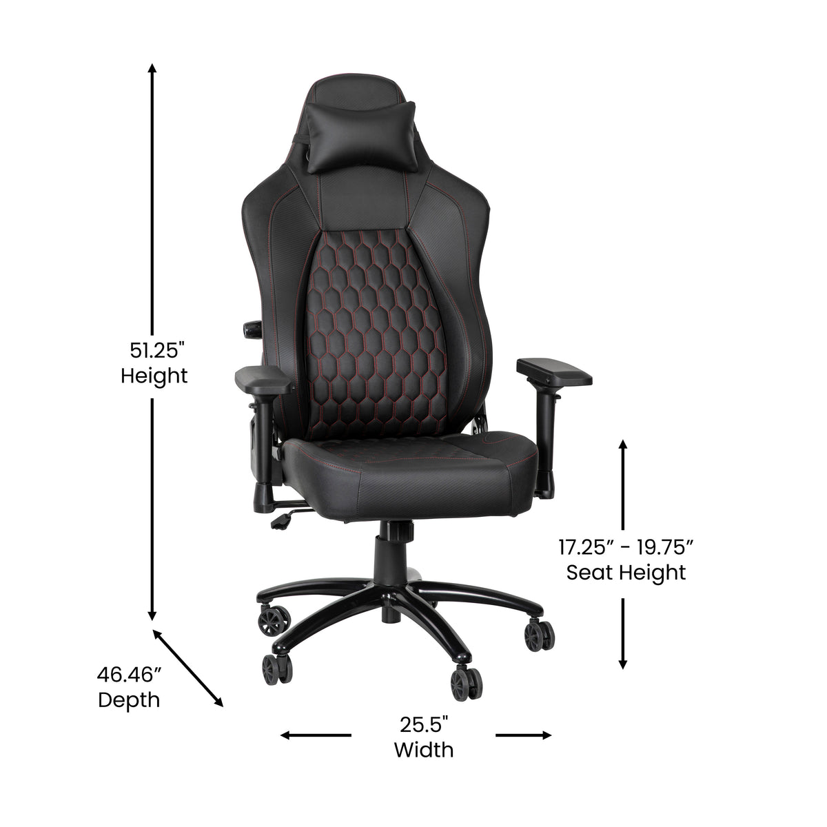 Falco Ergonomic High Back Adjustable Gaming Chair with 4D Armrests, Headrest Pillow, and Adjustable Lumbar Support