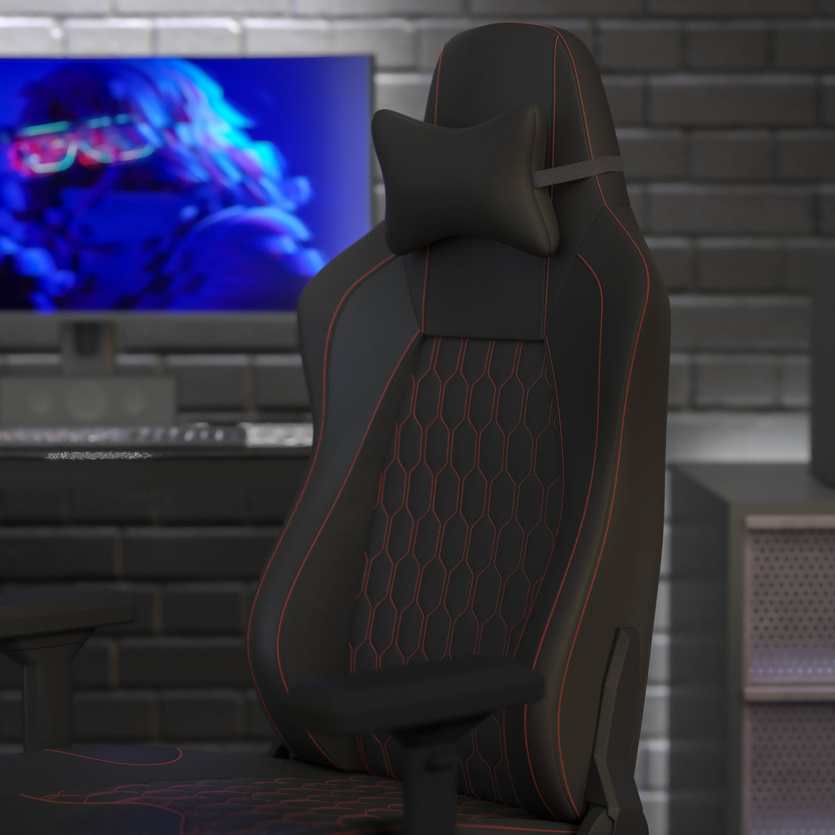 Falco Ergonomic High Back Adjustable Gaming Chair with 4D Armrests, Headrest Pillow, and Adjustable Lumbar Support