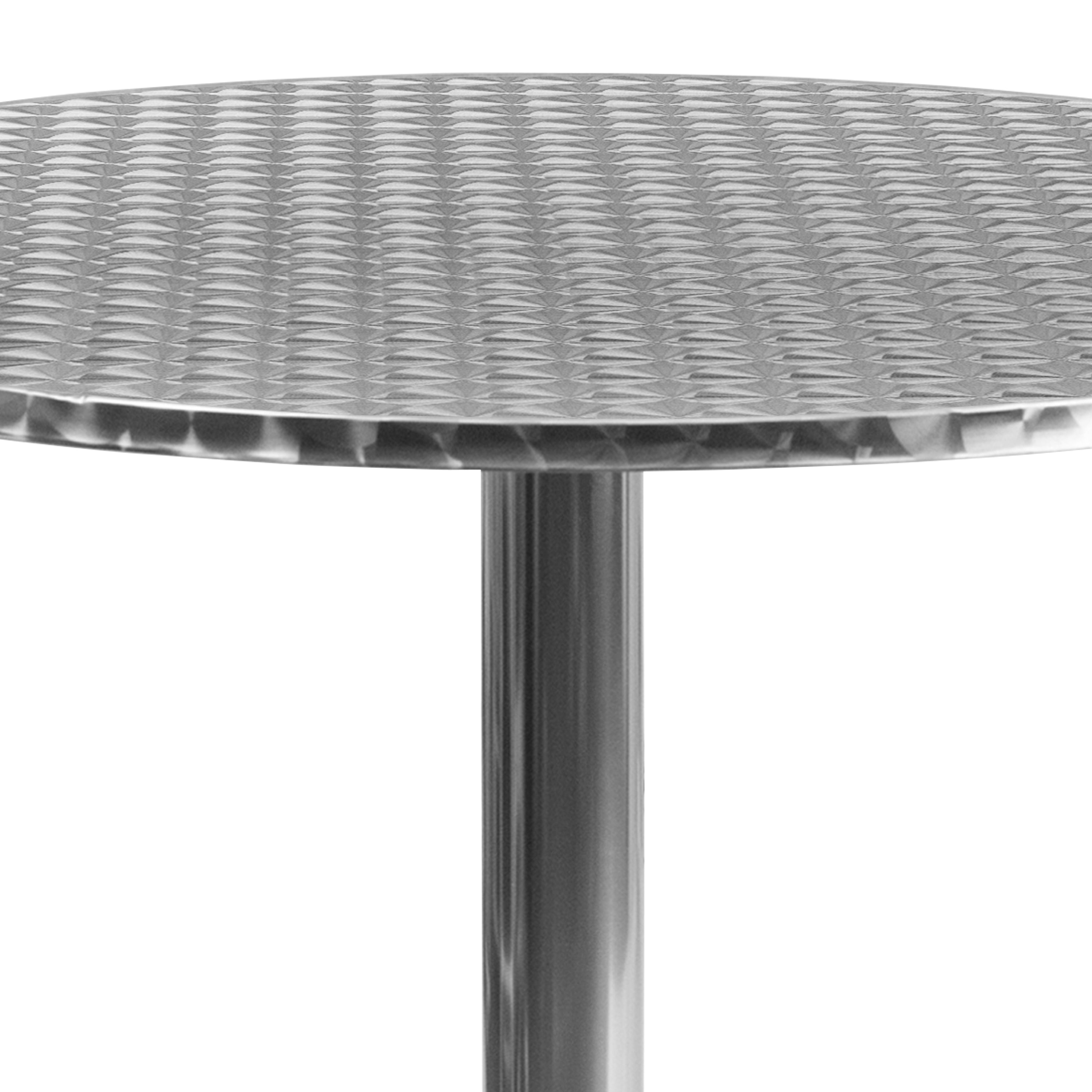 Mellie 31.5'' Round Aluminum Indoor-Outdoor Table with Base-Indoor/Outdoor Tables-Flash Furniture-Wall2Wall Furnishings