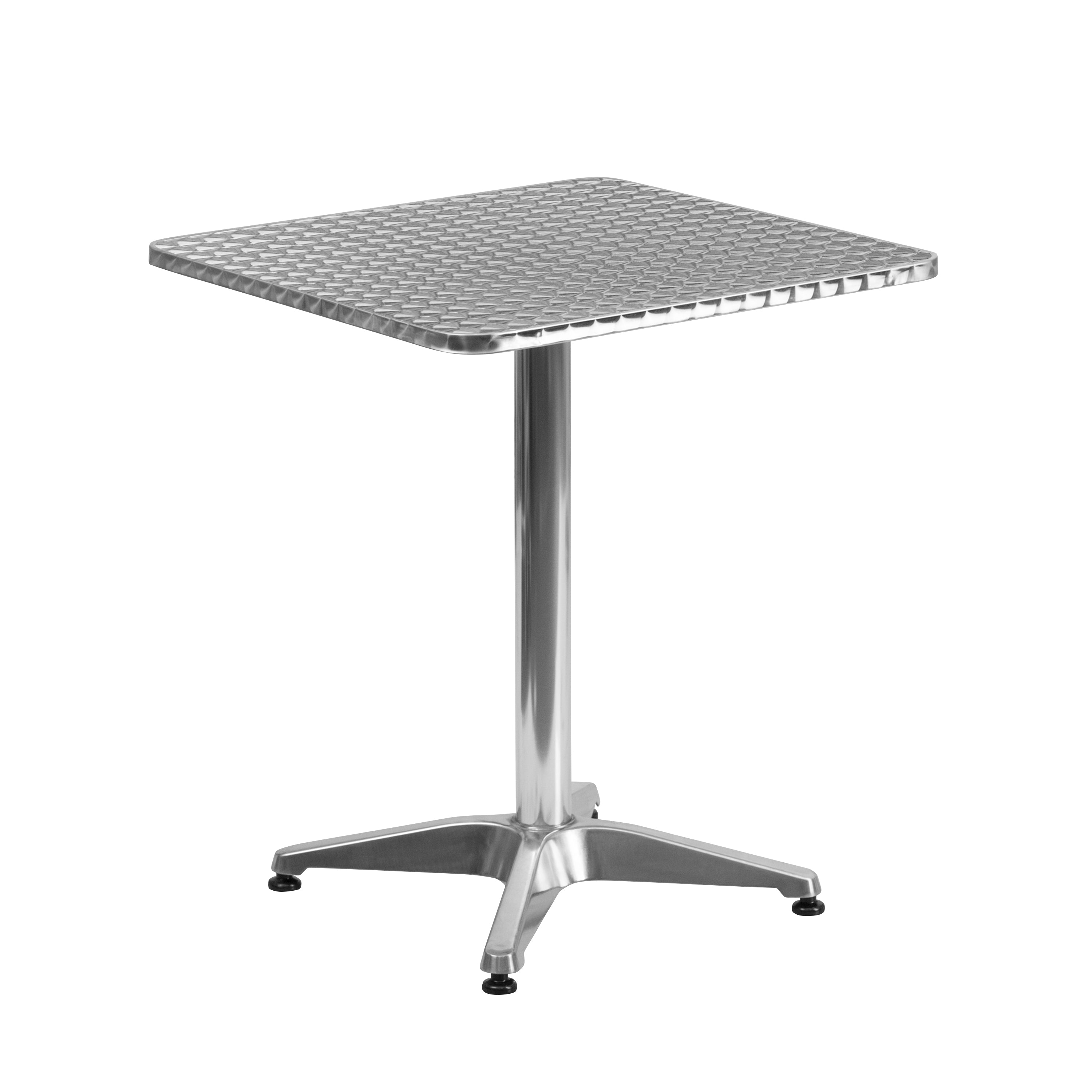 Mellie 23.5'' Square Aluminum Indoor-Outdoor Table with Base-Indoor/Outdoor Tables-Flash Furniture-Wall2Wall Furnishings