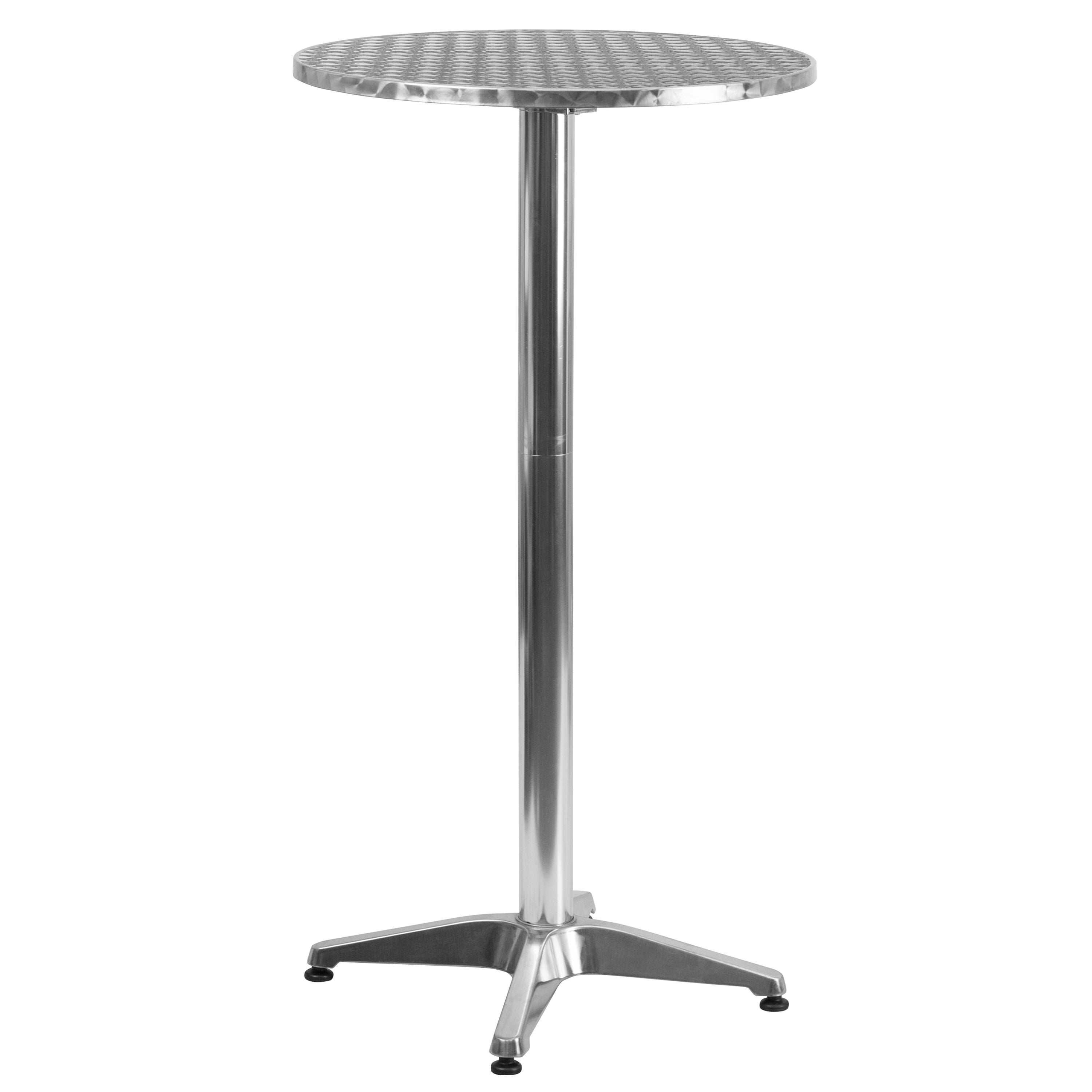 23.25" Round Aluminum Indoor-Outdoor Bar Height Table with Flip-Up Table-Indoor/Outdoor Bar Tables-Flash Furniture-Wall2Wall Furnishings