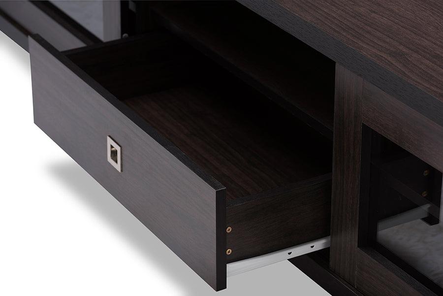 Beasley 70-Inch TV Cabinet with 2 Sliding Doors and Drawer