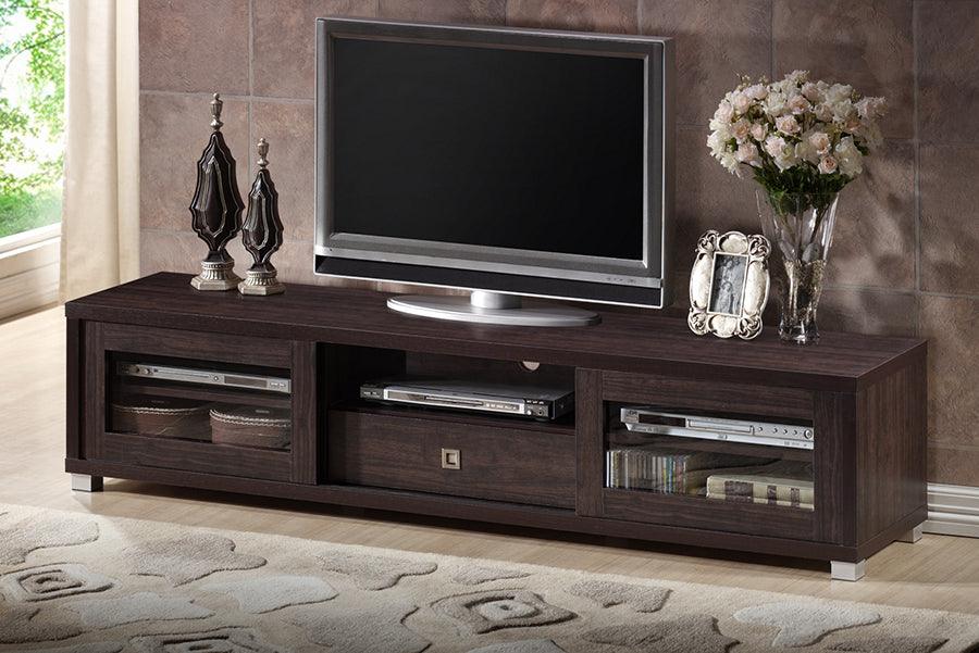 Beasley 70-Inch TV Cabinet with 2 Sliding Doors and Drawer