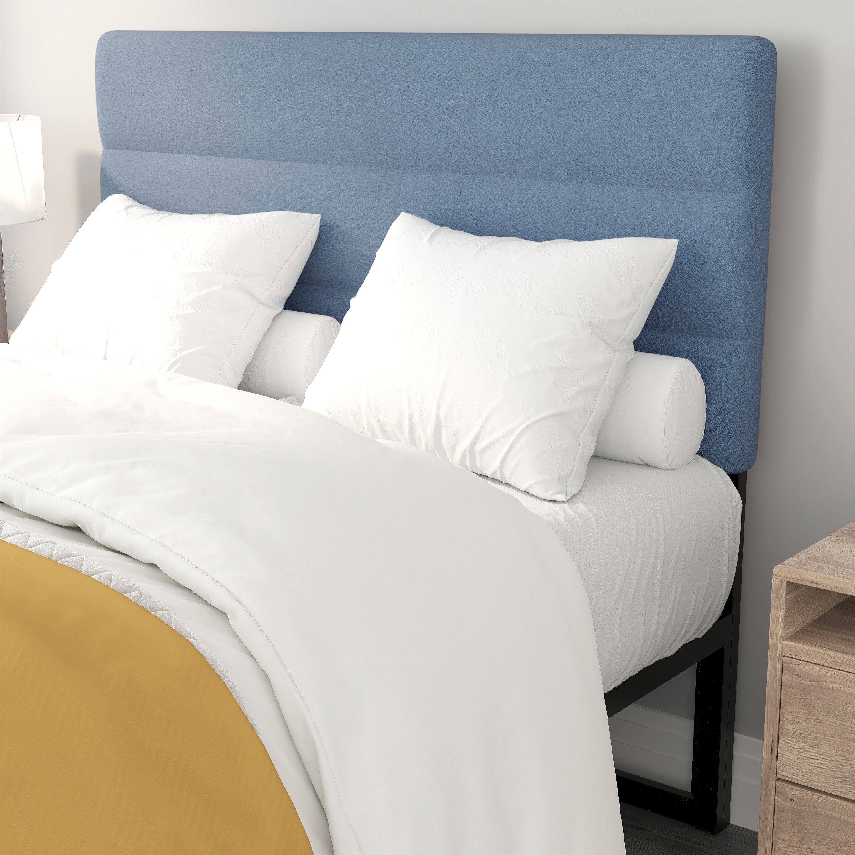 Paxton Channel Stitched Upholstered Headboard, Adjustable Height from 44.5" to 57.25"