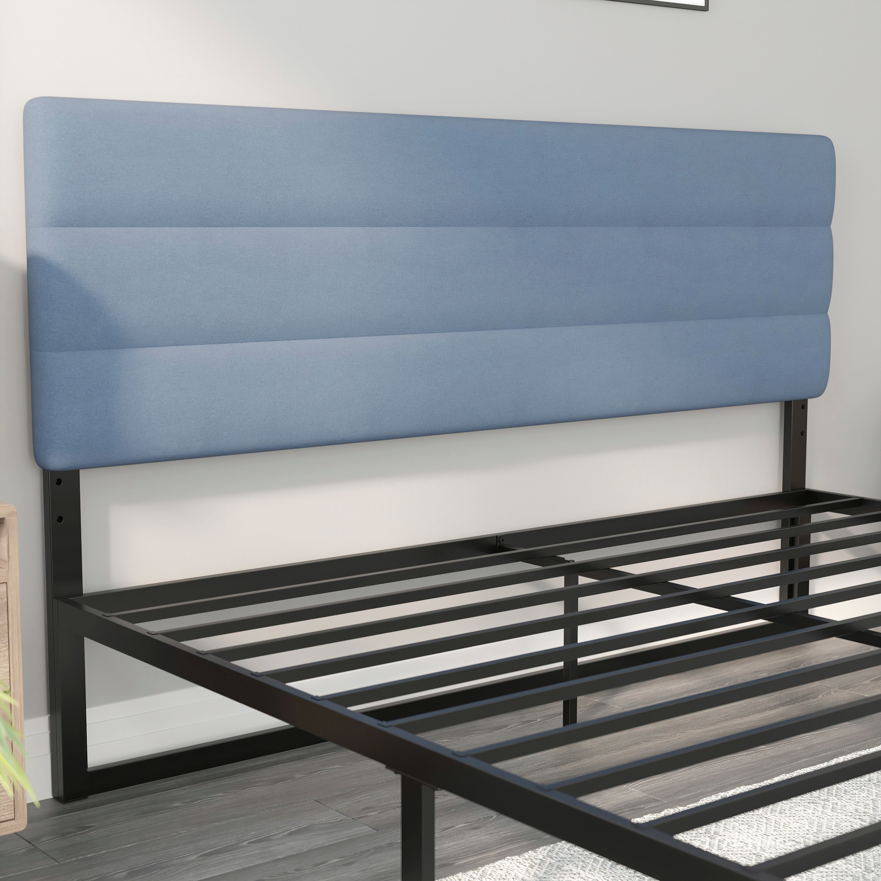 Paxton Channel Stitched Upholstered Headboard, Adjustable Height from 44.5" to 57.25"
