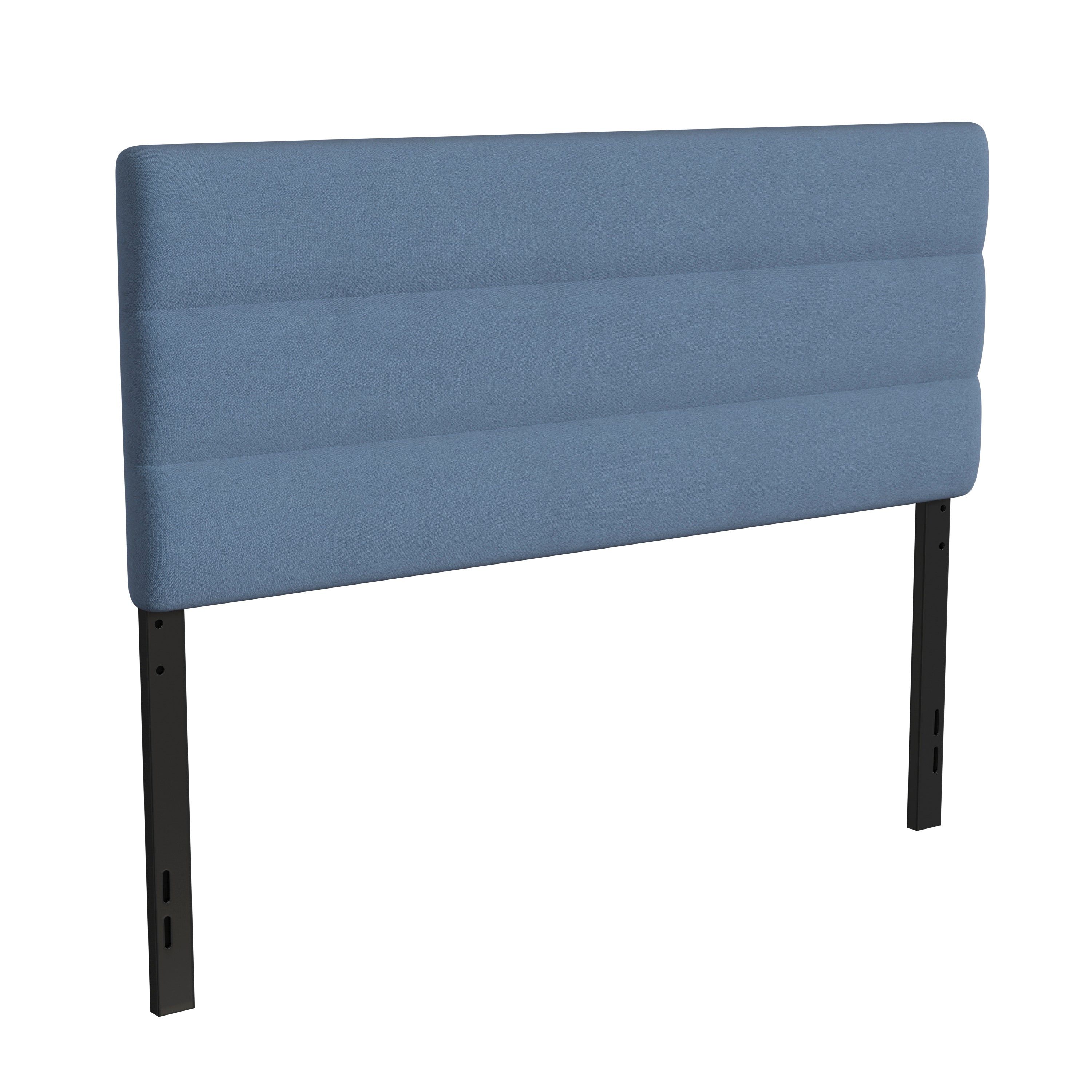 Paxton Channel Stitched Upholstered Headboard, Adjustable Height from 44.5" to 57.25"-Headboard-Flash Furniture-Wall2Wall Furnishings
