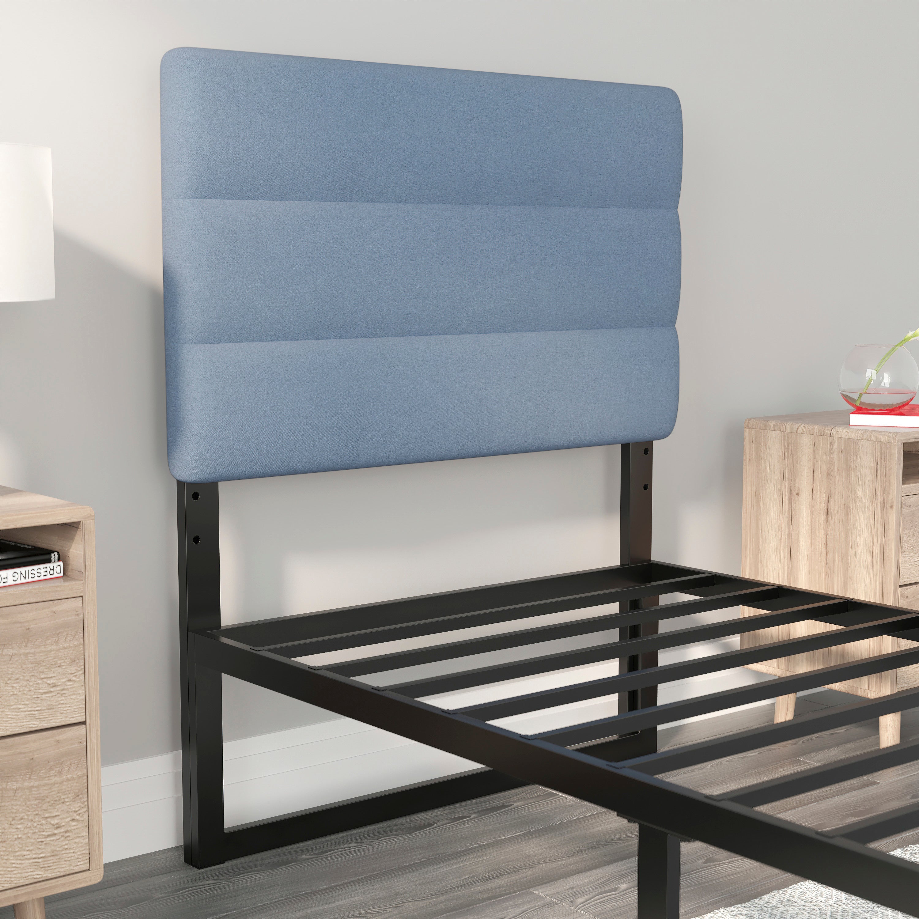 Paxton Channel Stitched Upholstered Headboard, Adjustable Height from 44.5" to 57.25"