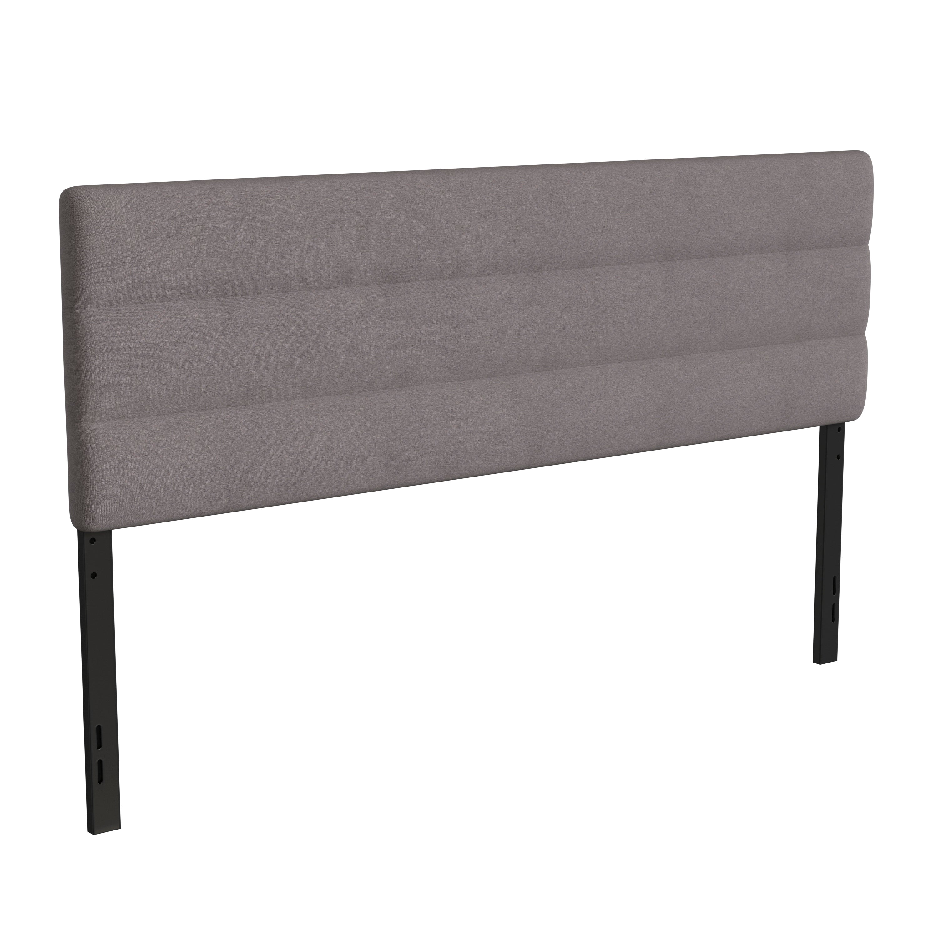 Paxton Channel Stitched Upholstered Headboard, Adjustable Height from 44.5" to 57.25"