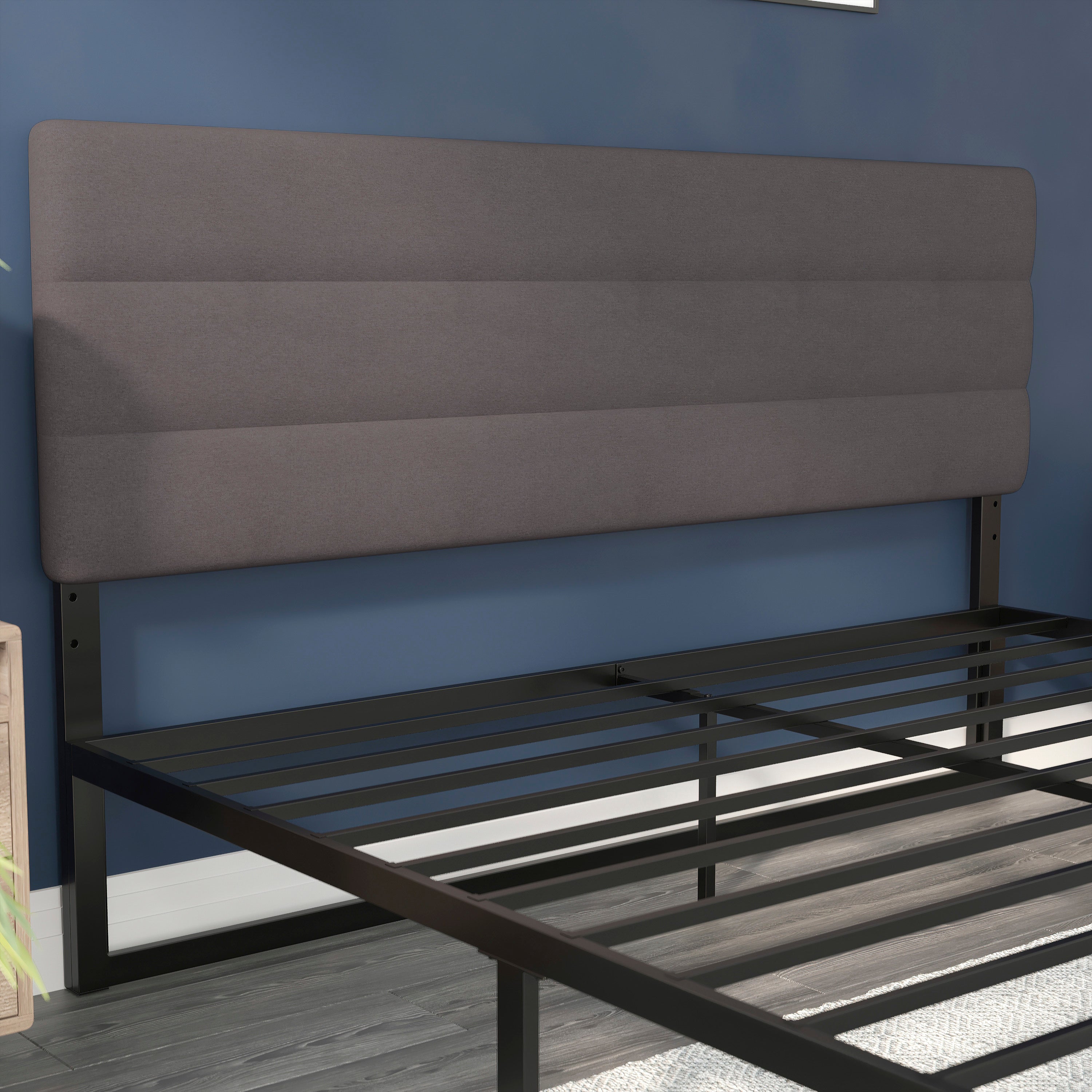 Paxton Channel Stitched Upholstered Headboard, Adjustable Height from 44.5" to 57.25"