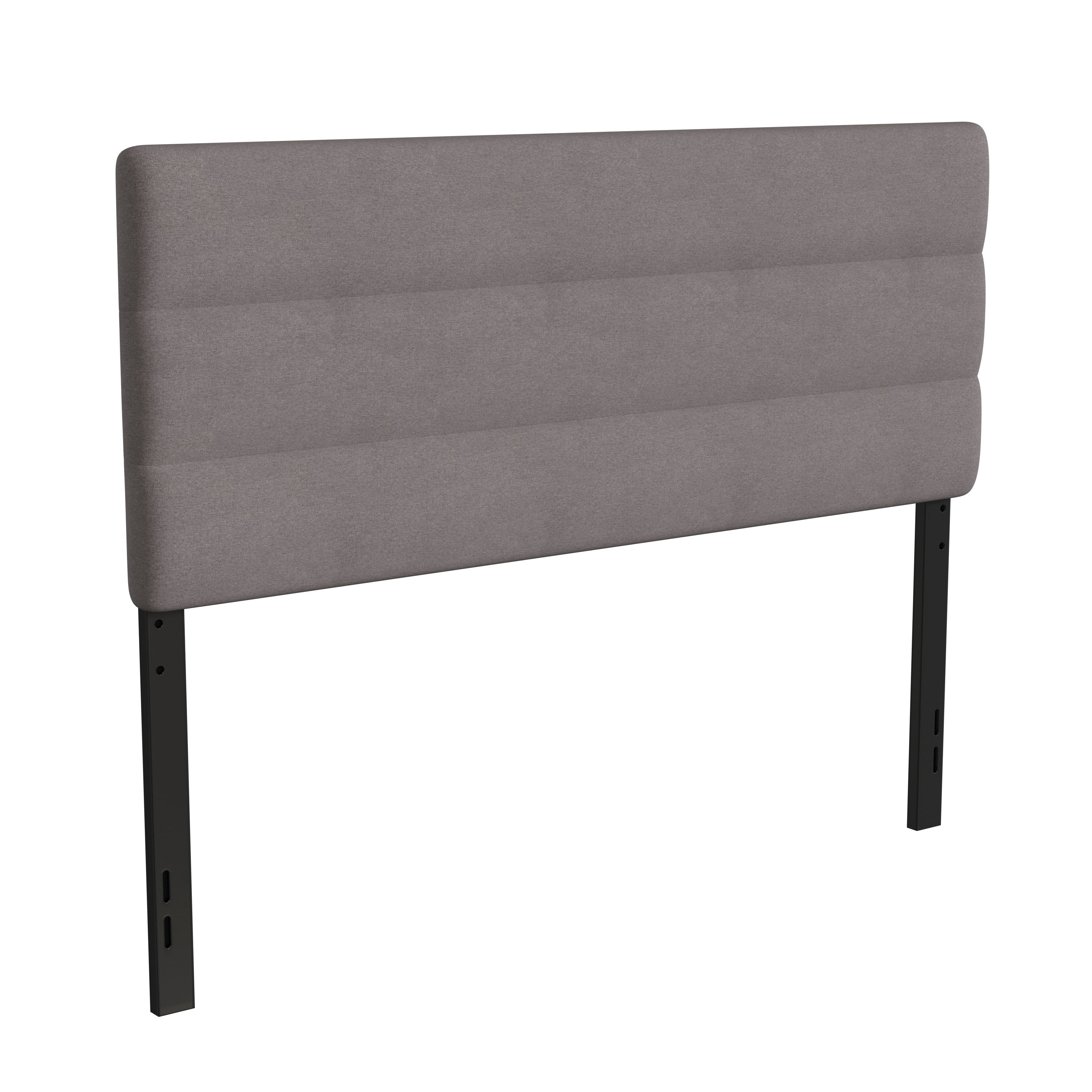 Paxton Channel Stitched Upholstered Headboard, Adjustable Height from 44.5" to 57.25"