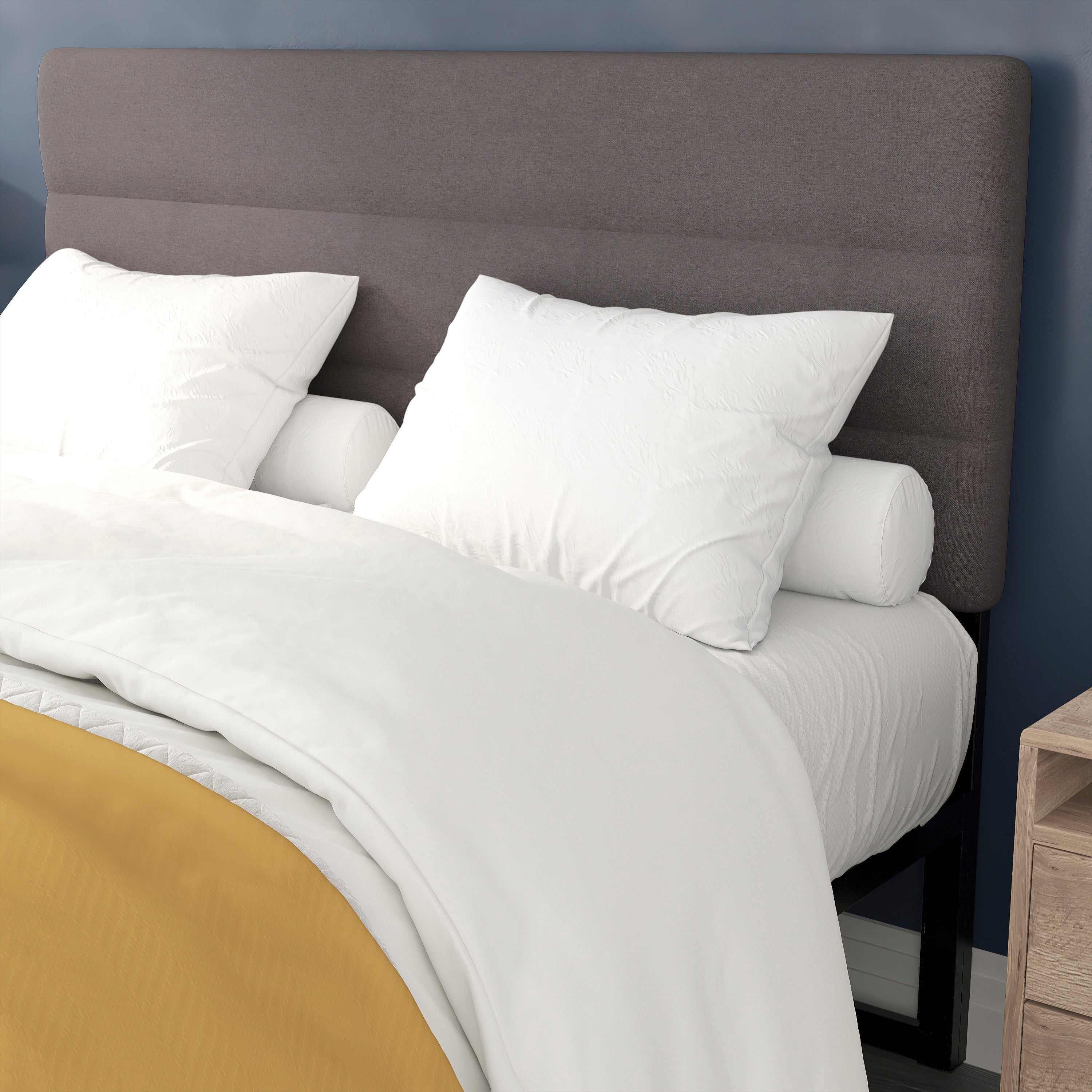 Paxton Channel Stitched Upholstered Headboard, Adjustable Height from 44.5" to 57.25"