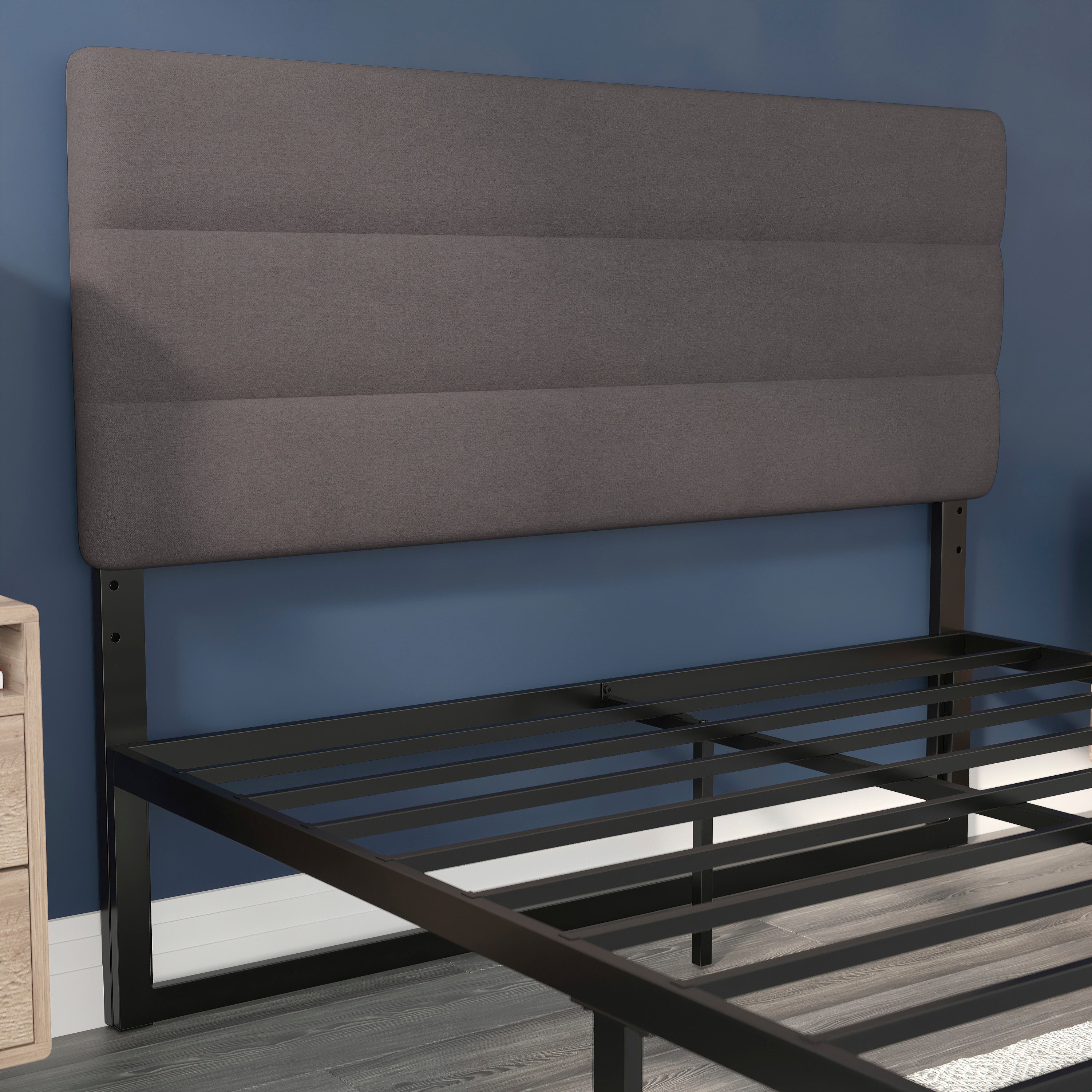 Paxton Channel Stitched Upholstered Headboard, Adjustable Height from 44.5" to 57.25"