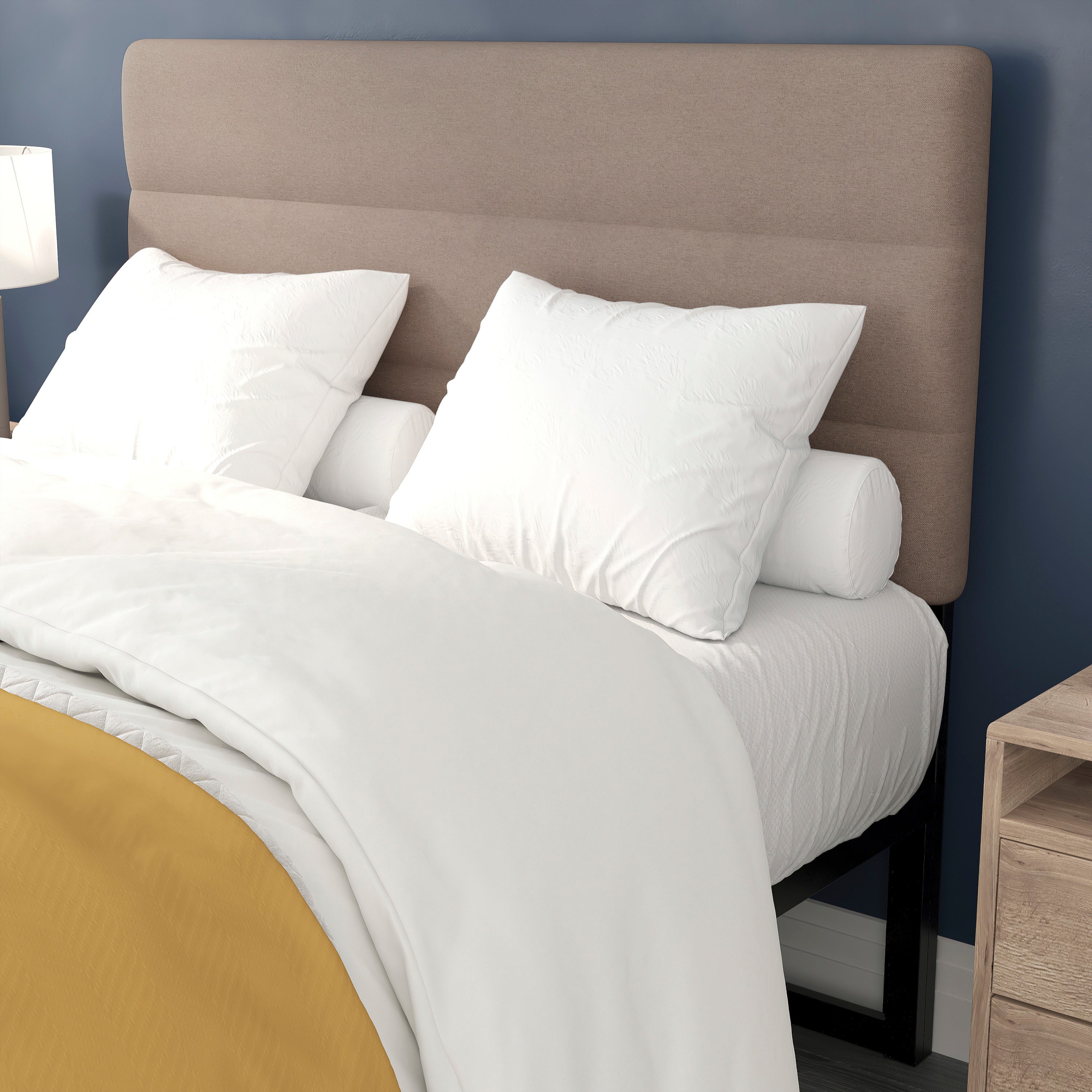 Paxton Channel Stitched Upholstered Headboard, Adjustable Height from 44.5" to 57.25"
