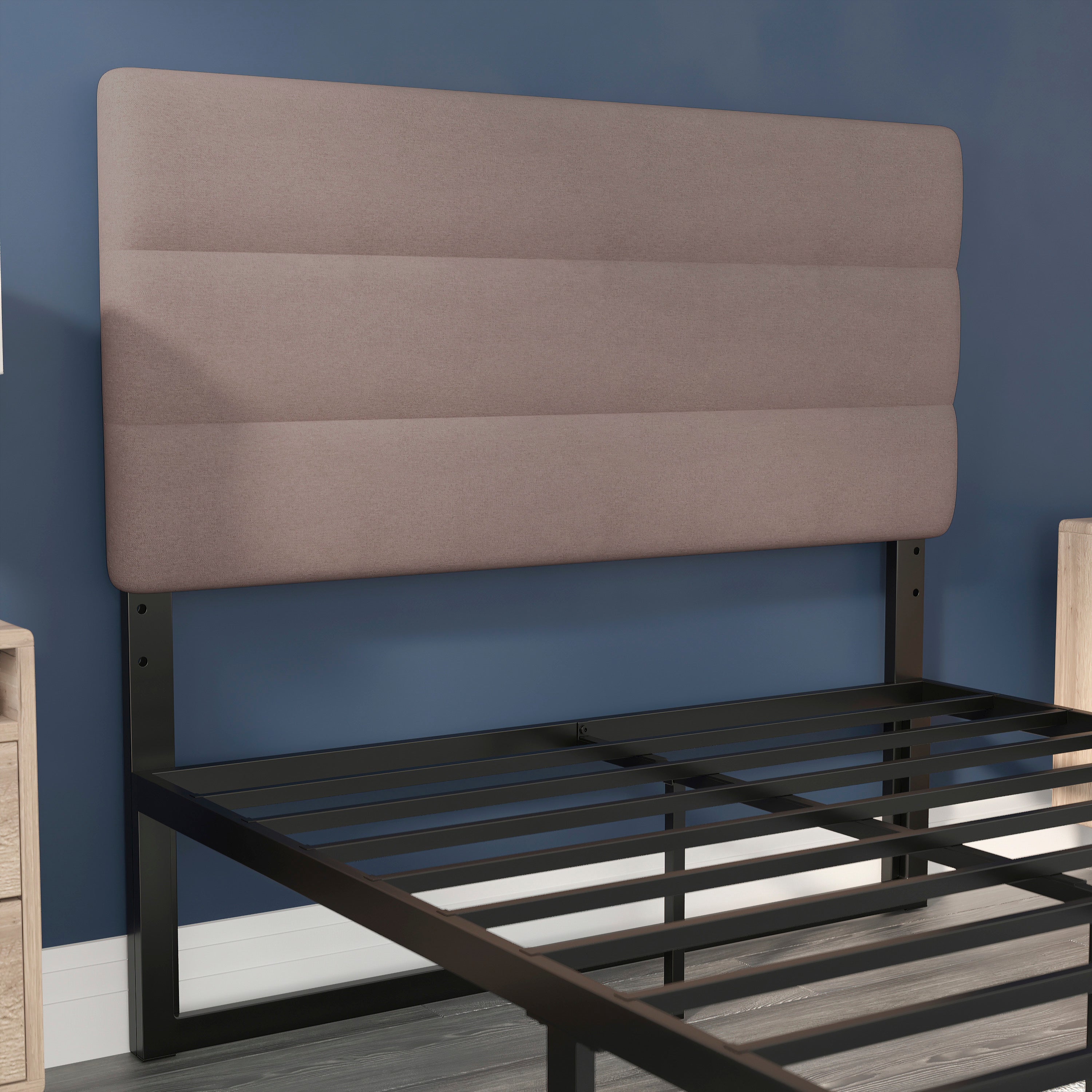 Paxton Channel Stitched Upholstered Headboard, Adjustable Height from 44.5" to 57.25"