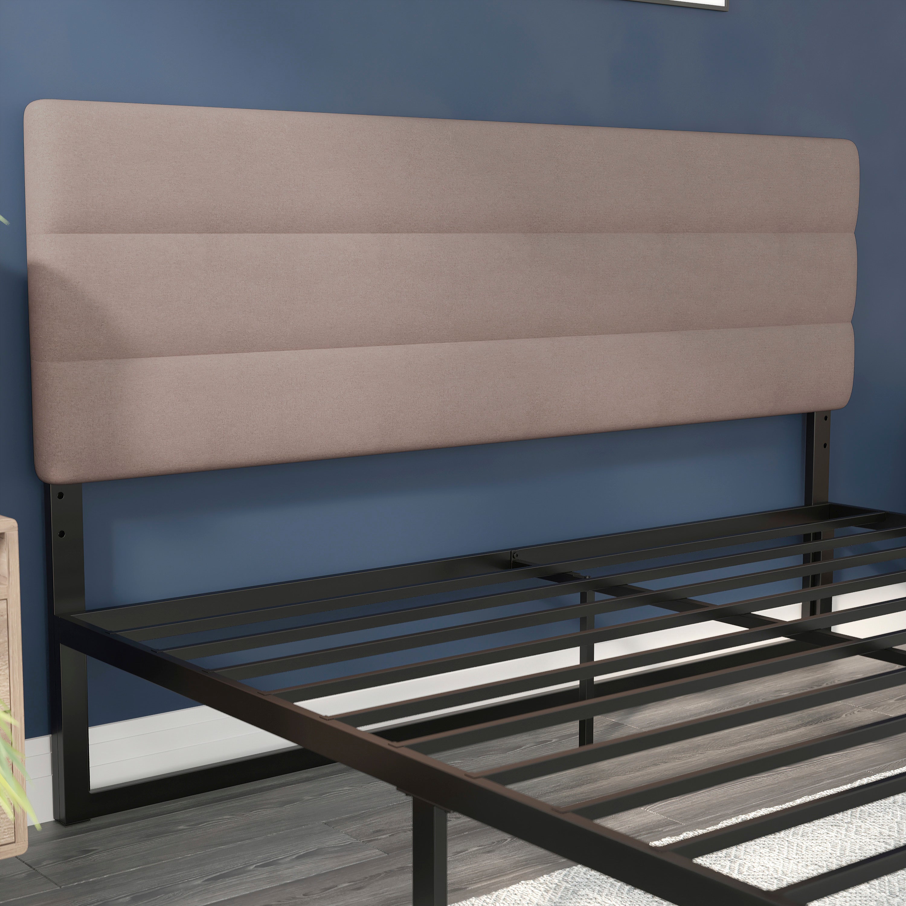 Paxton Channel Stitched Upholstered Headboard, Adjustable Height from 44.5" to 57.25"