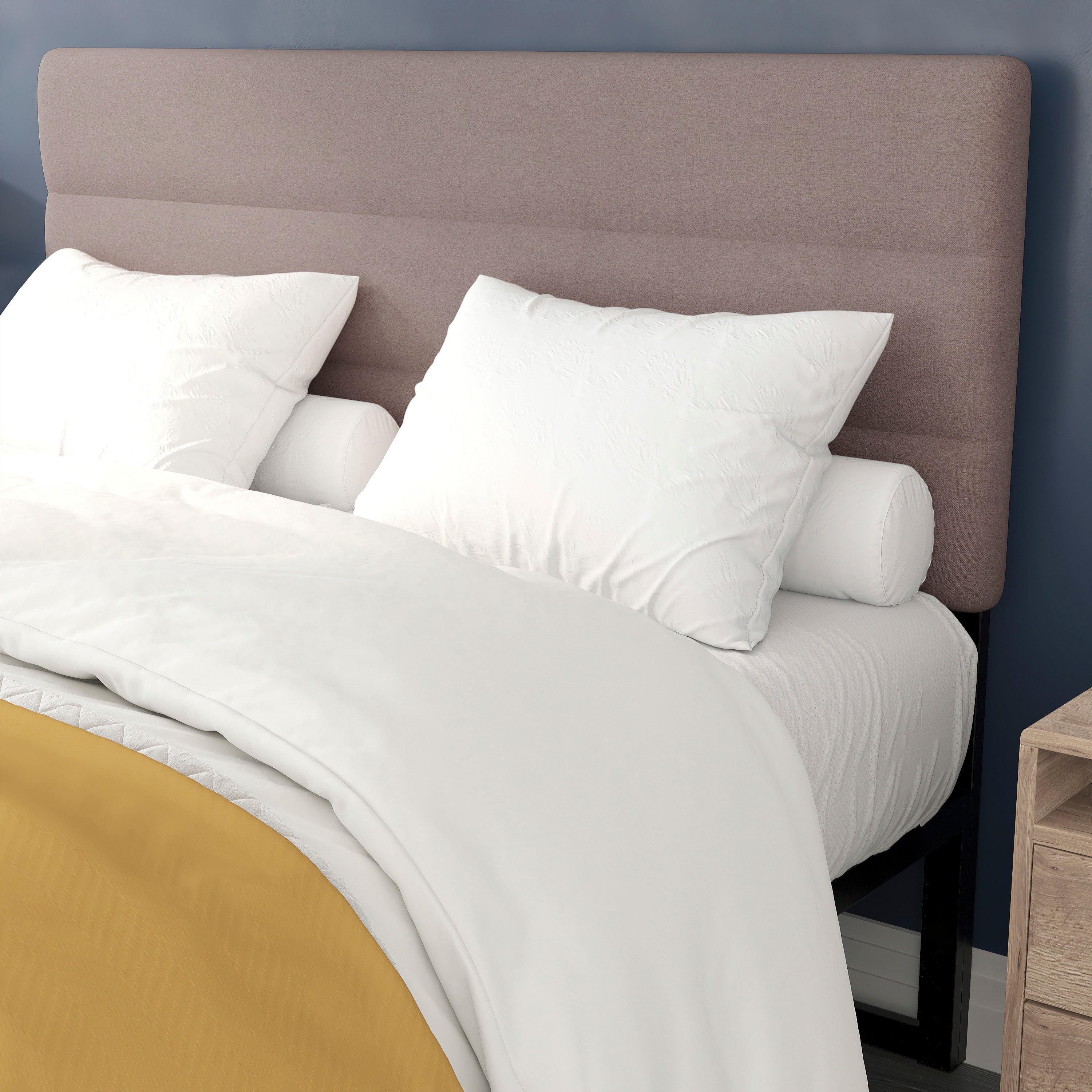 Paxton Channel Stitched Upholstered Headboard, Adjustable Height from 44.5" to 57.25"