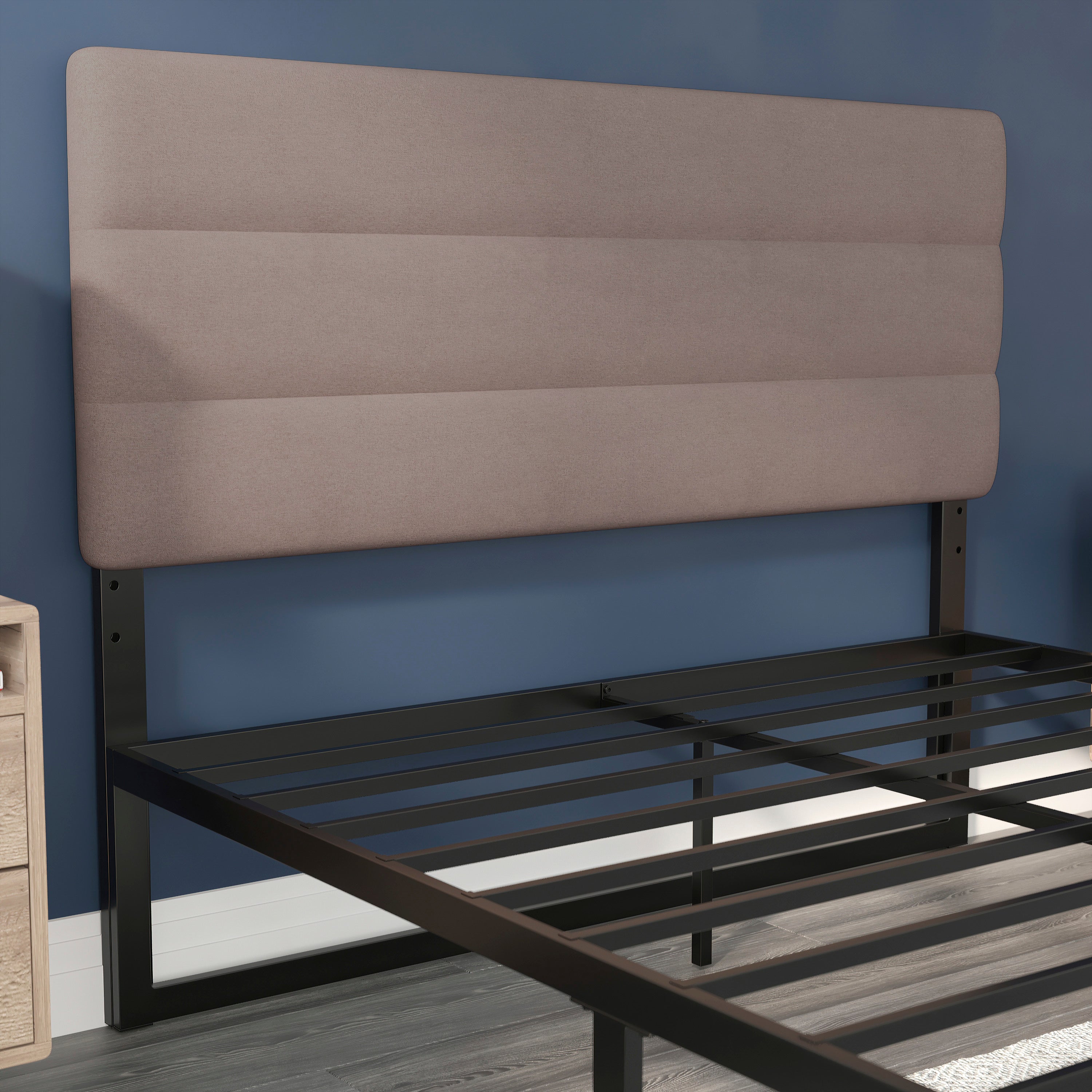 Paxton Channel Stitched Upholstered Headboard, Adjustable Height from 44.5" to 57.25"