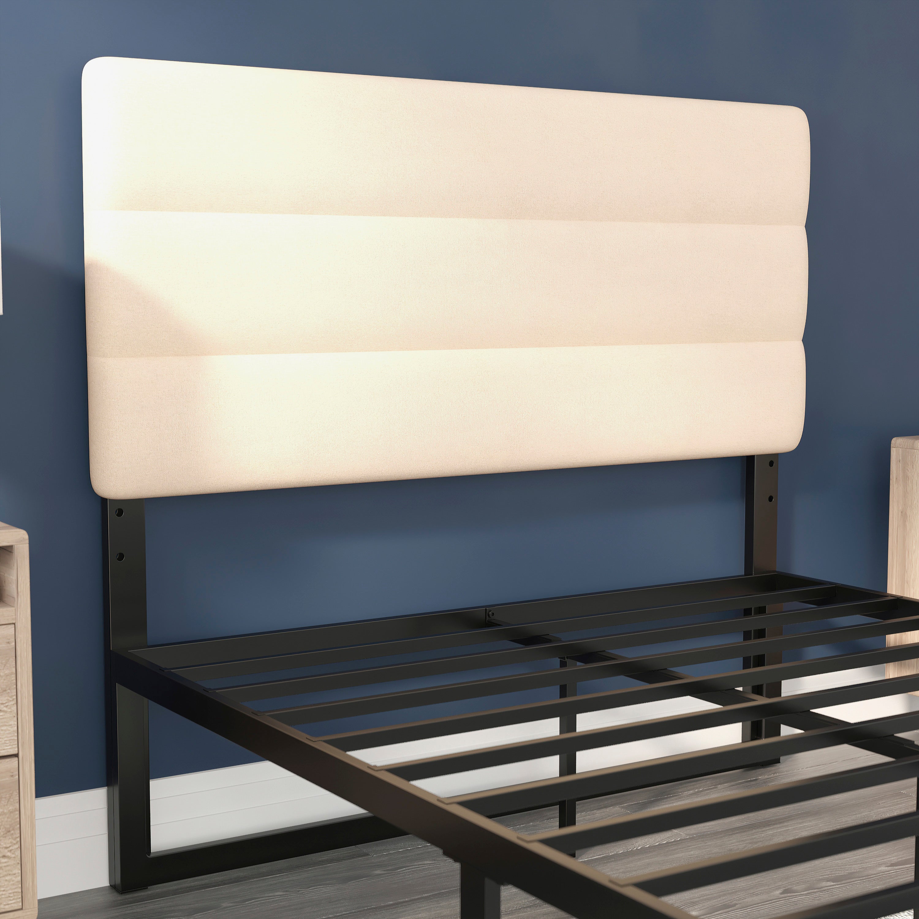 Paxton Channel Stitched Upholstered Headboard, Adjustable Height from 44.5" to 57.25"