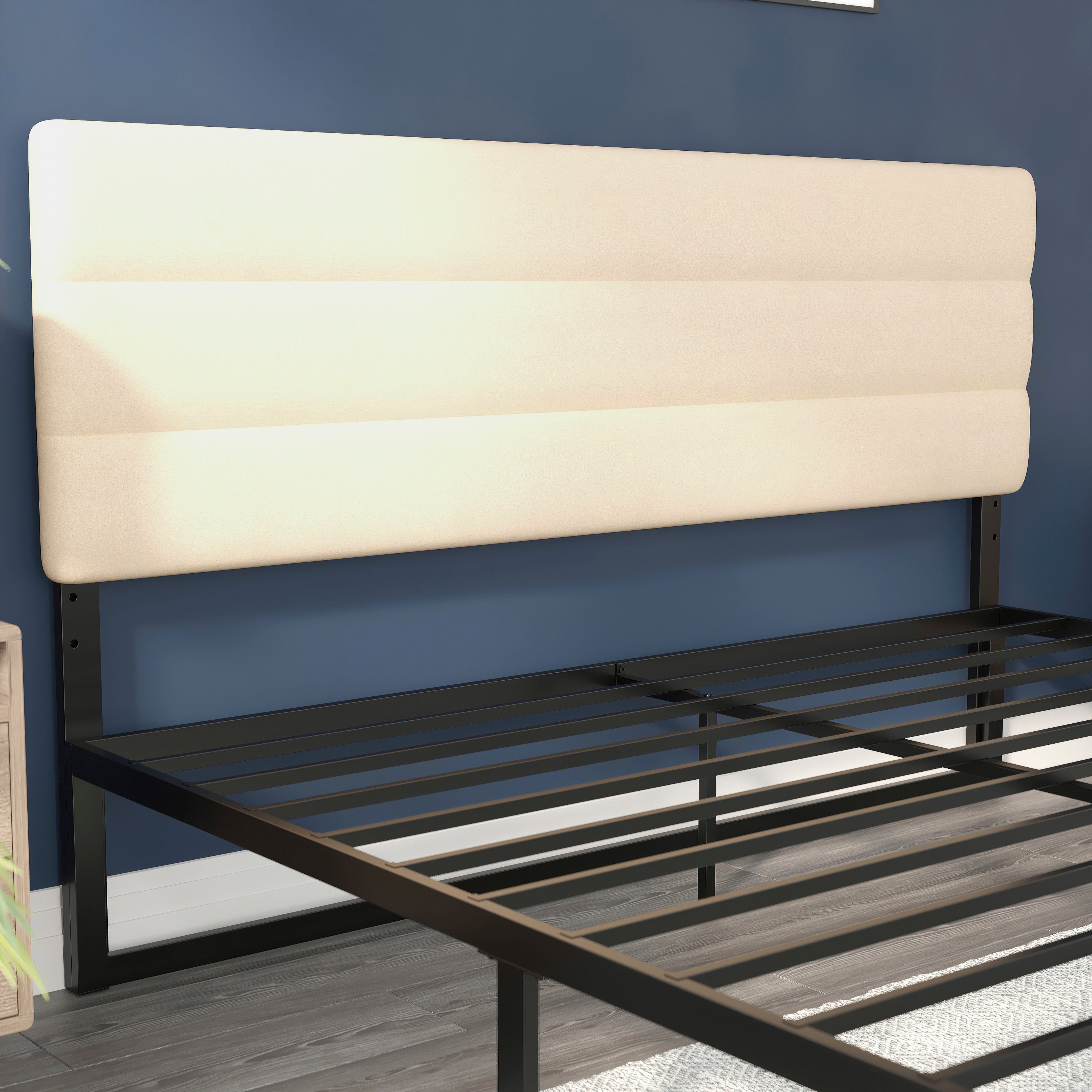 Paxton Channel Stitched Upholstered Headboard, Adjustable Height from 44.5" to 57.25"