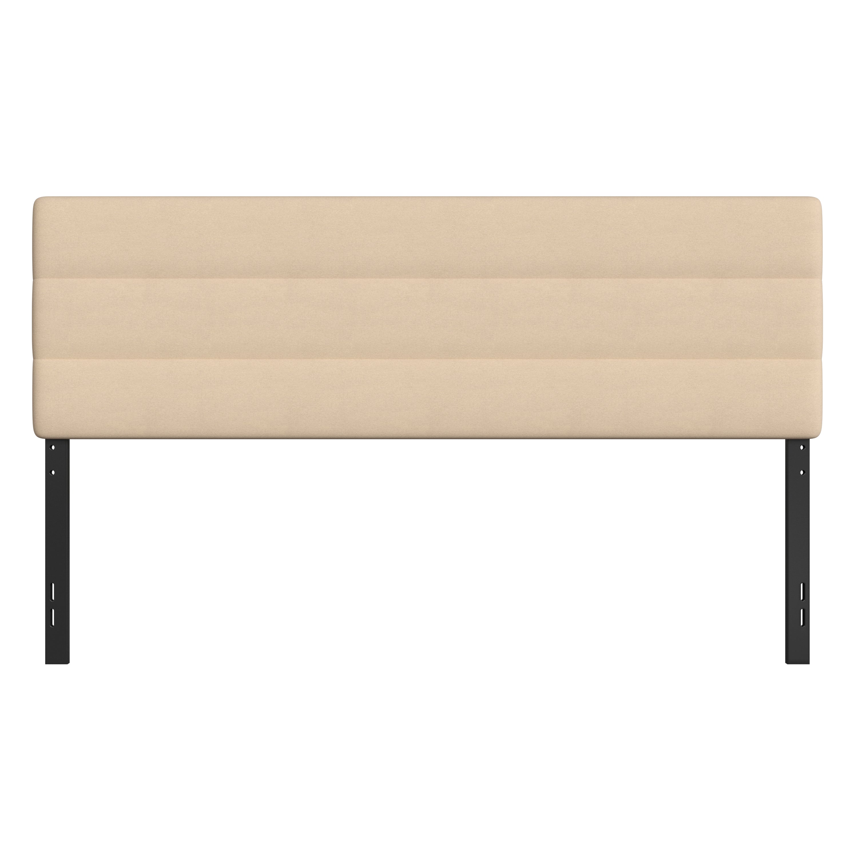 Paxton Channel Stitched Upholstered Headboard, Adjustable Height from 44.5" to 57.25"