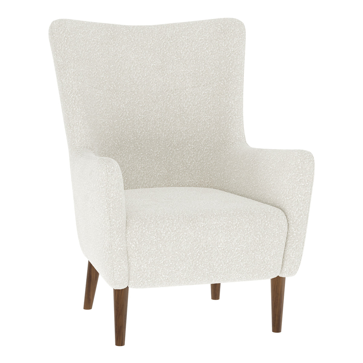 Connor Traditional Wingback Accent Chair, Commercial Grade Upholstery and Wooden Frame and Legs