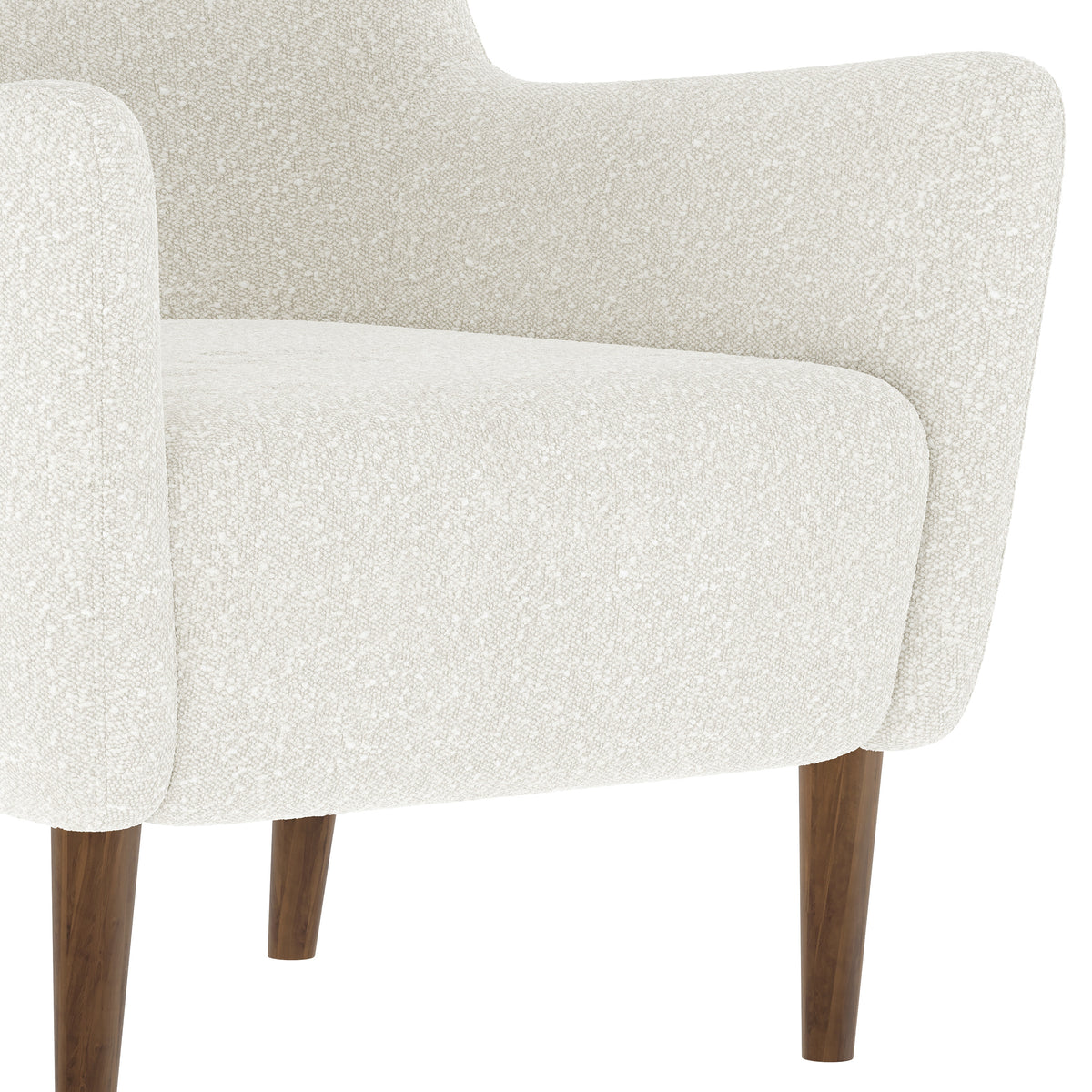 Connor Traditional Wingback Accent Chair, Commercial Grade Upholstery and Wooden Frame and Legs