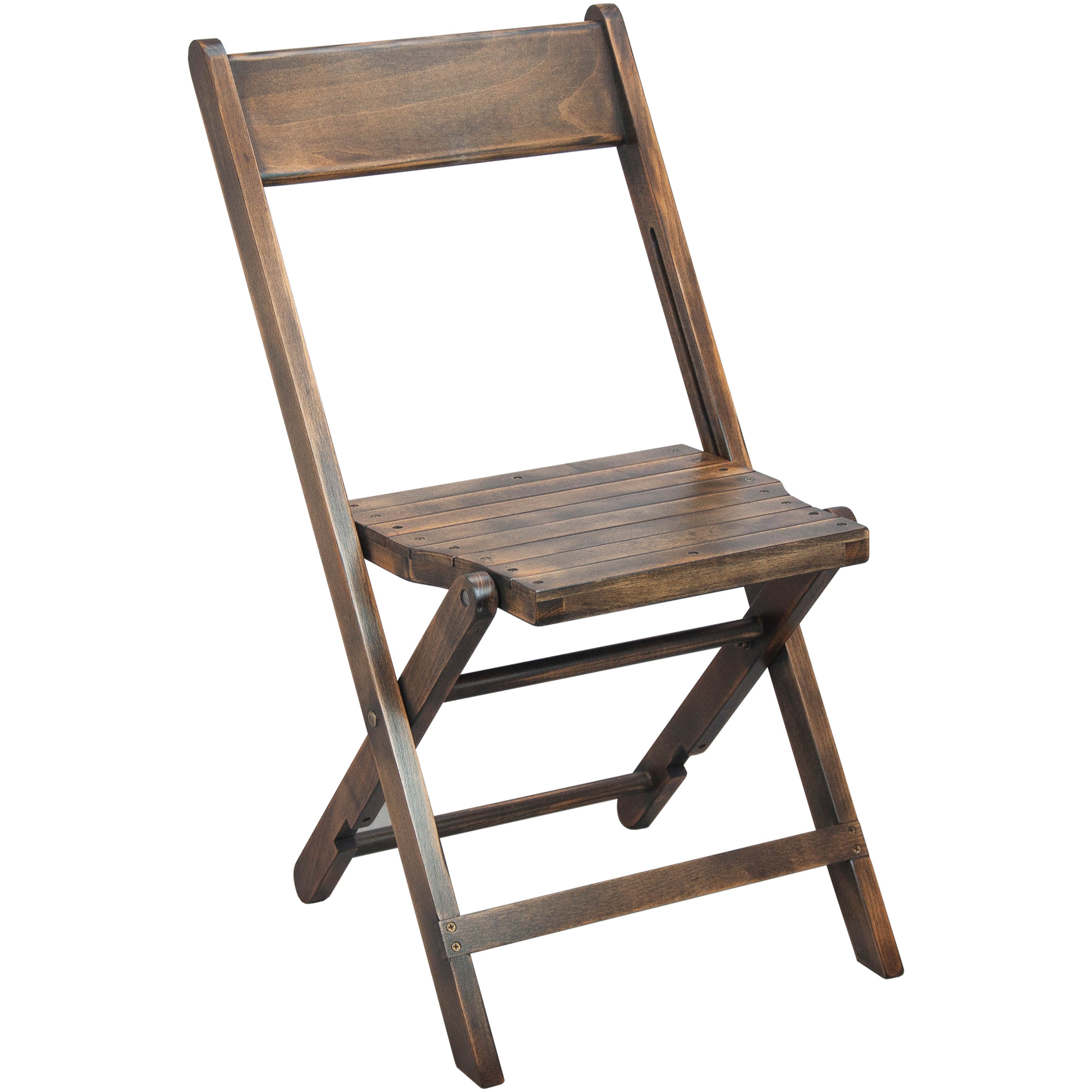 2-pack Advantage Slatted Wood Folding Wedding Chair-Folding Chair-Flash Furniture-Wall2Wall Furnishings