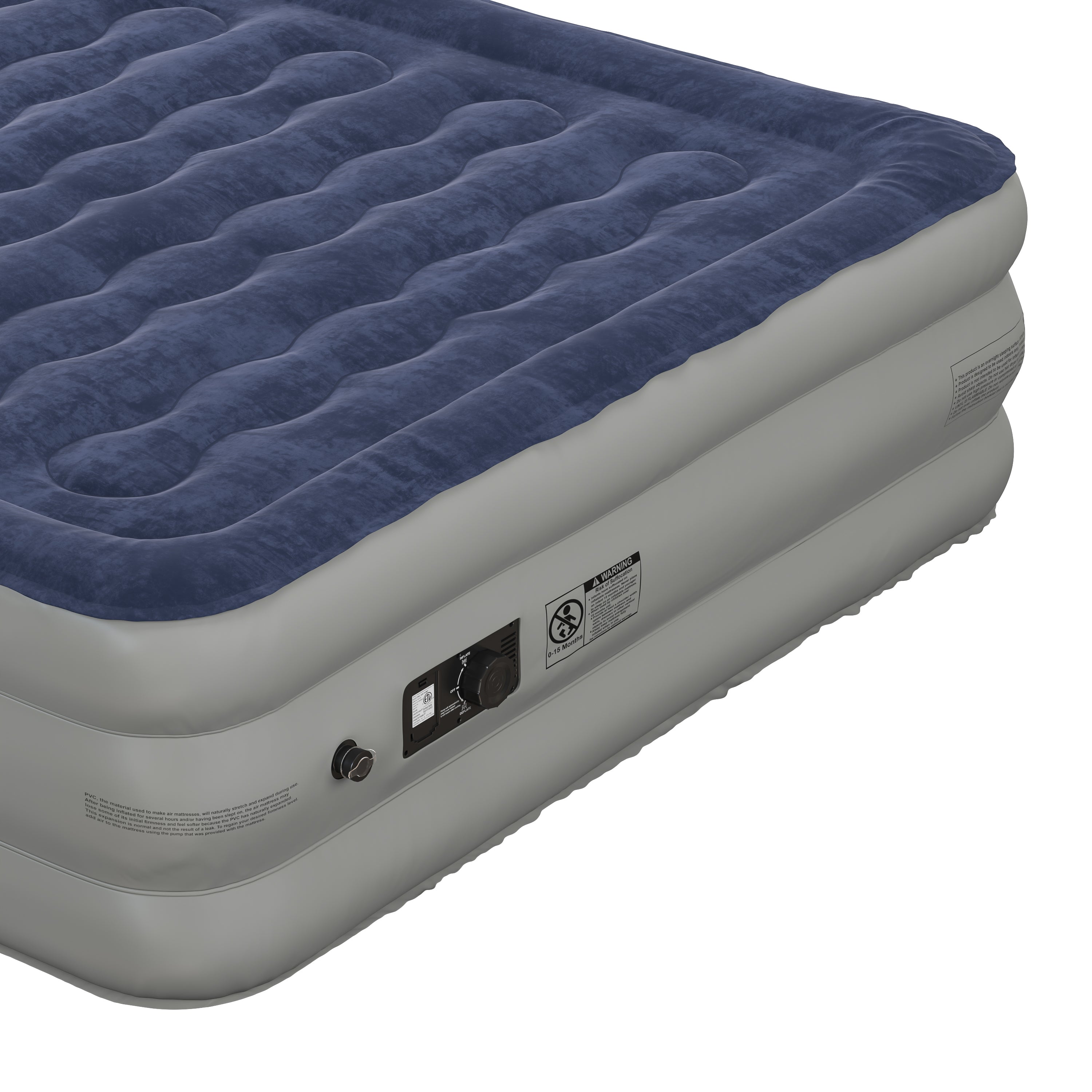 18 inch Air Mattress with ETL Certified Internal Electric Pump and Carrying Case