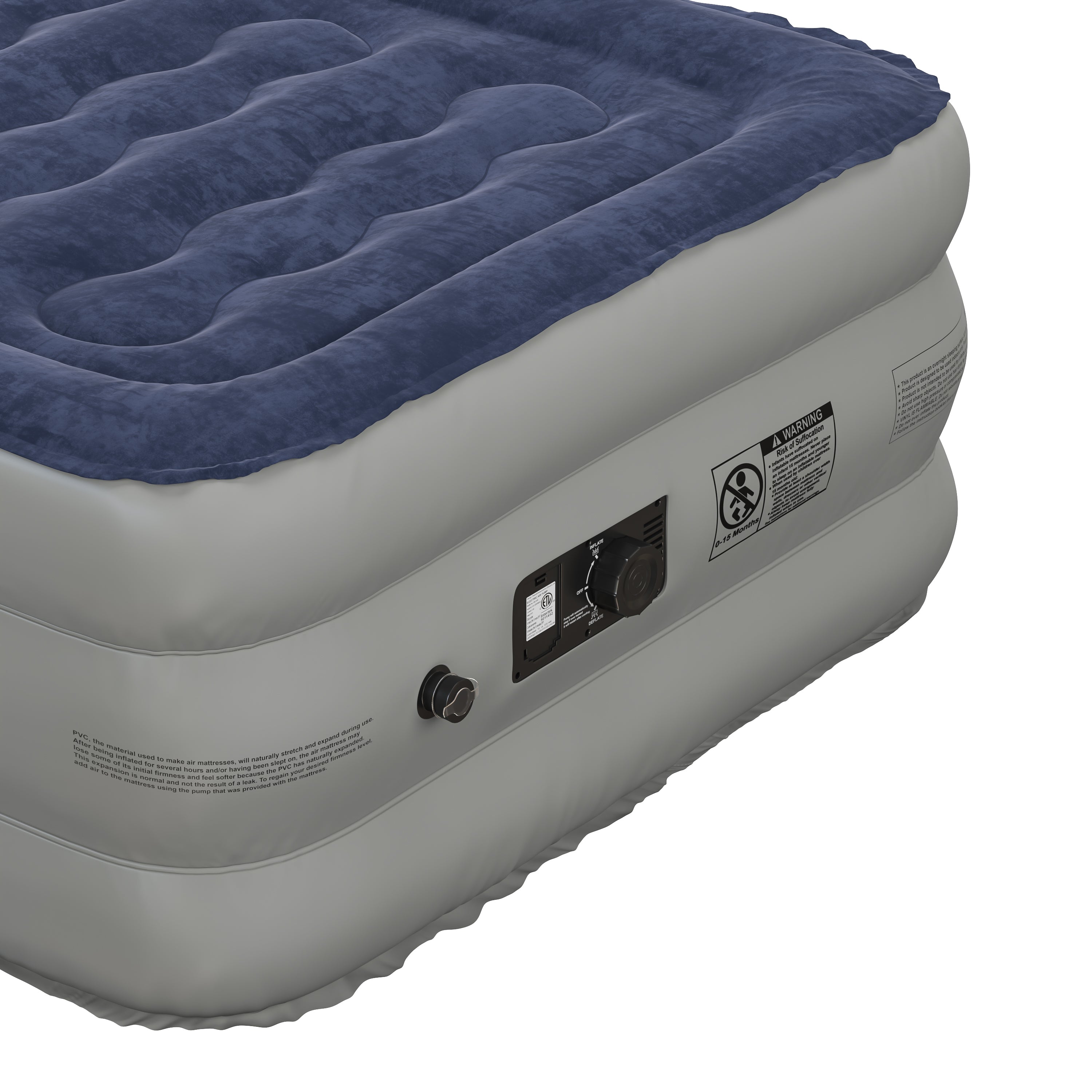 18 inch Air Mattress with ETL Certified Internal Electric Pump and Carrying Case