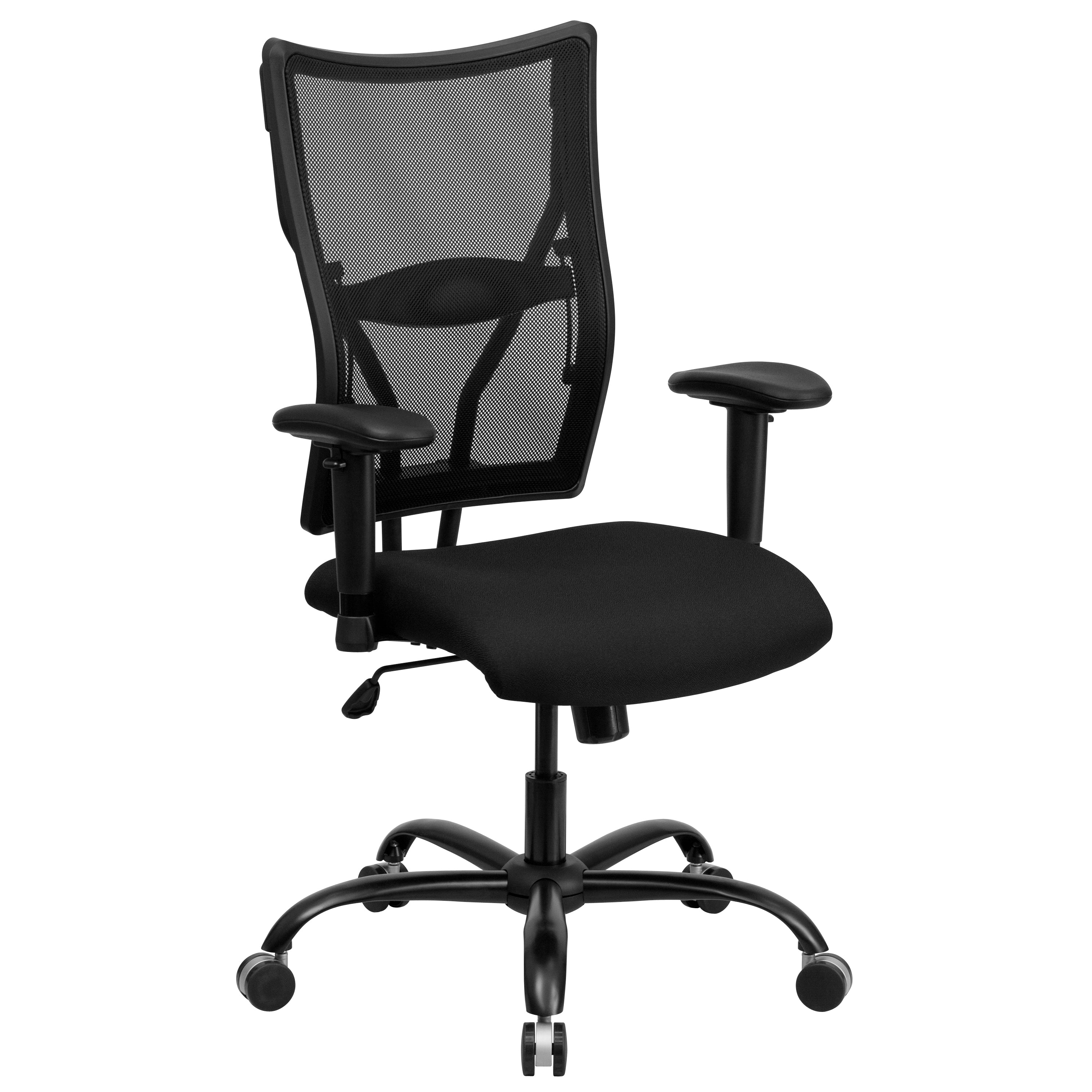 HERCULES Series Big & Tall 400 lb. Rated Mesh Executive Swivel Ergonomic Office Chair with Adjustable Arms-Big & Tall Office Chair-Flash Furniture-Wall2Wall Furnishings