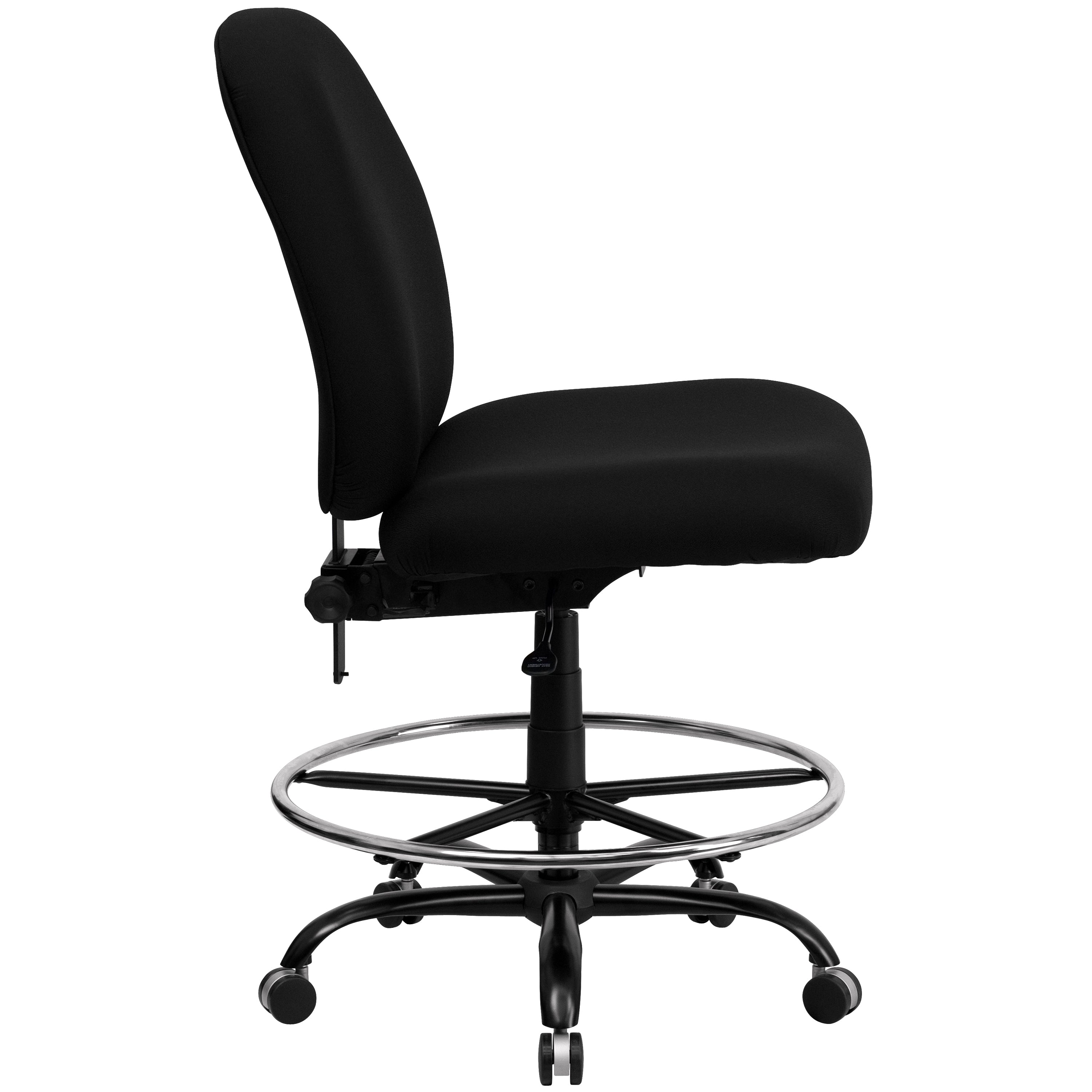HERCULES Series Big & Tall 400 lb. Rated Fabric Ergonomic Drafting Chair with Adjustable Back Height-Big & Tall Office Chair-Flash Furniture-Wall2Wall Furnishings