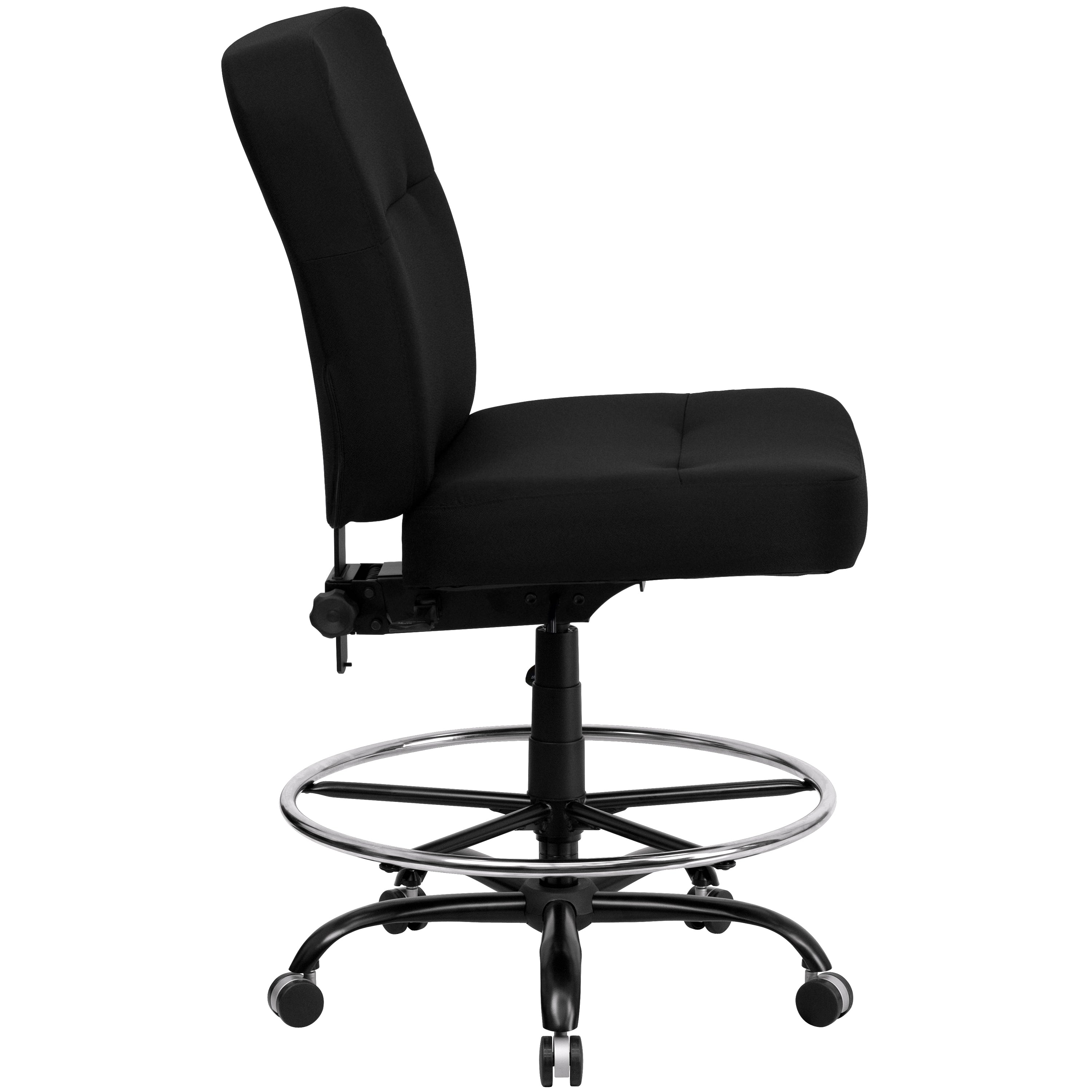 HERCULES Series Big & Tall 400 lb. Rated Ergonomic Drafting Chair with Rectangular Back-Big & Tall Office Chair-Flash Furniture-Wall2Wall Furnishings