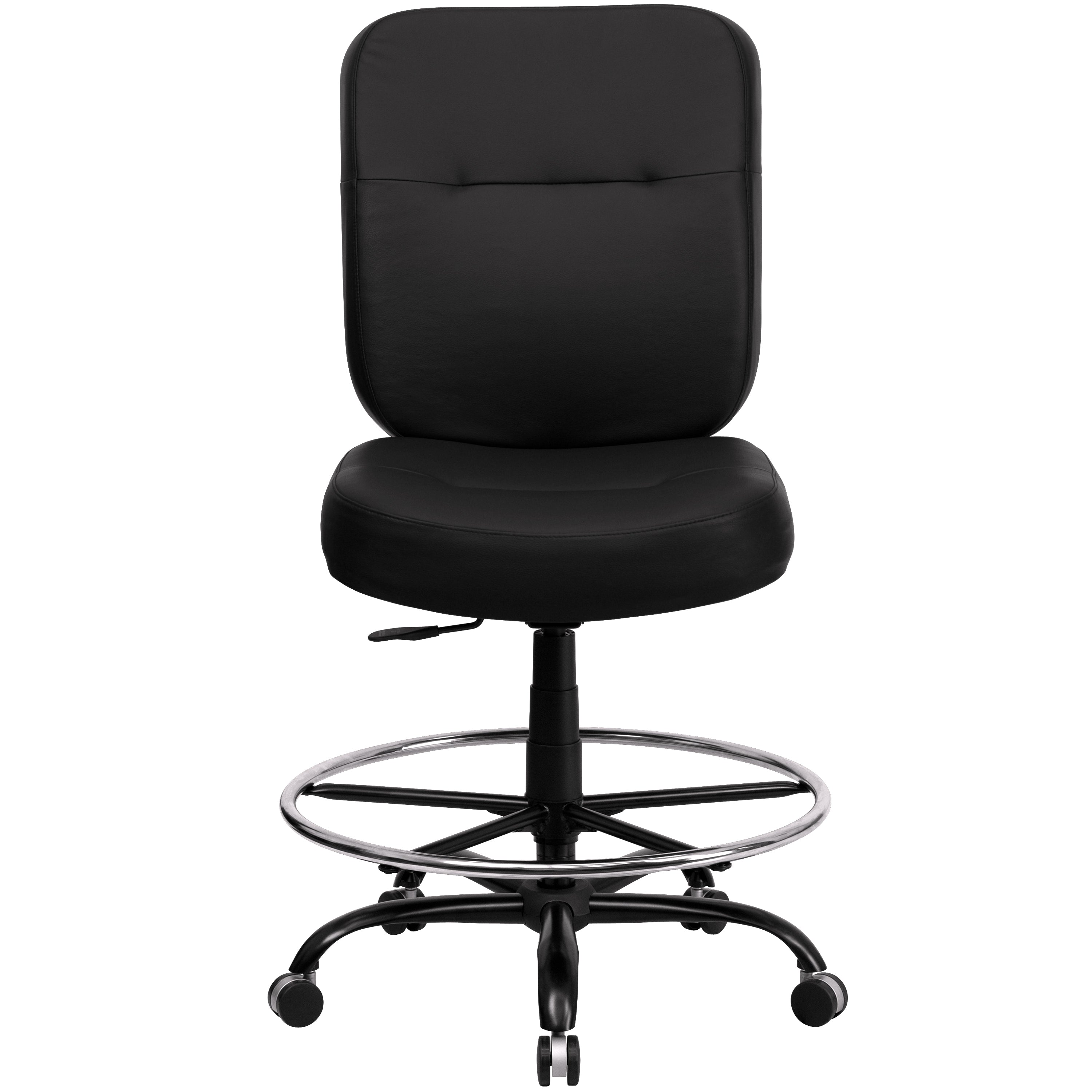 HERCULES Series Big & Tall 400 lb. Rated Ergonomic Drafting Chair with Rectangular Back-Big & Tall Office Chair-Flash Furniture-Wall2Wall Furnishings
