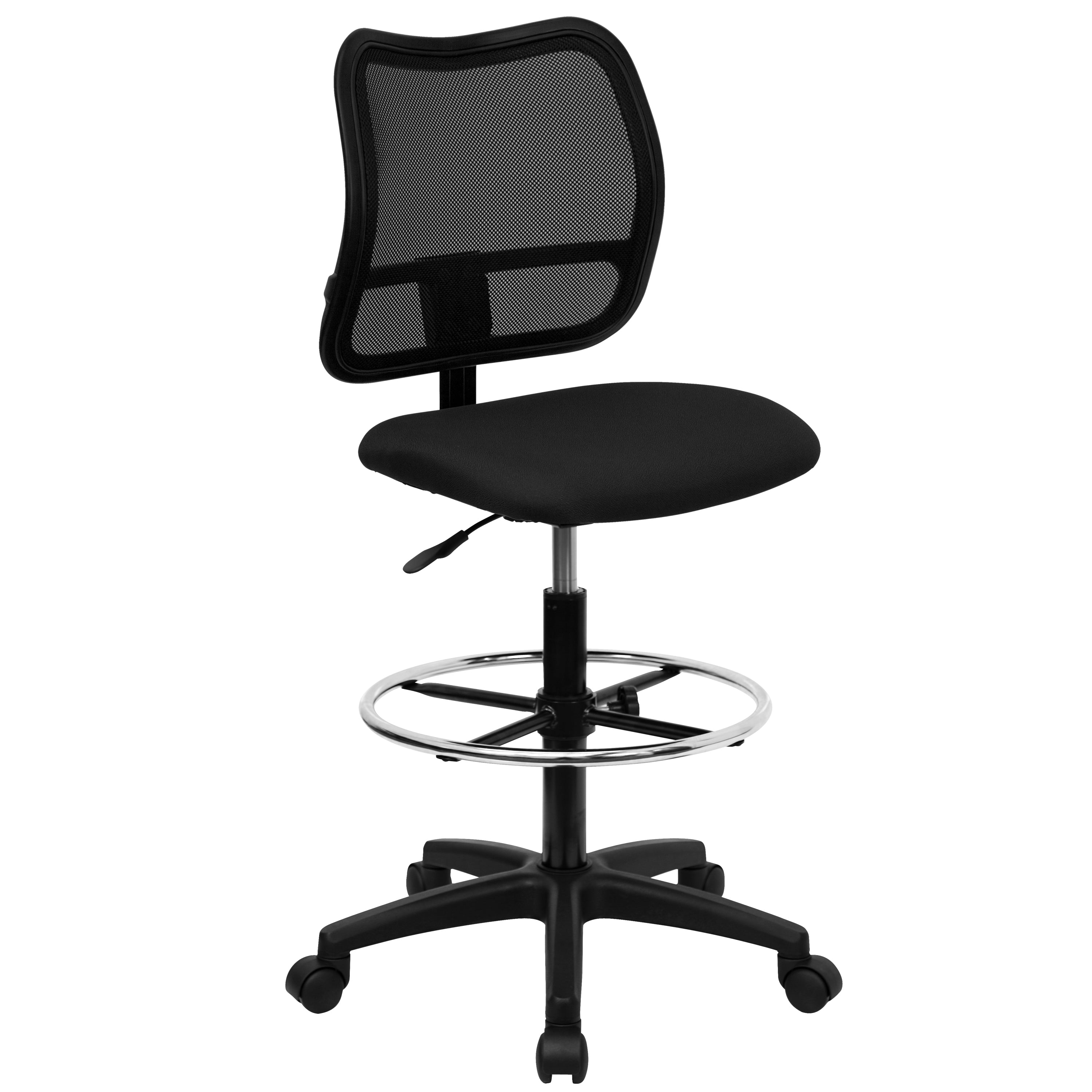 Mid-Back Mesh Drafting Chair-Office Chair-Flash Furniture-Wall2Wall Furnishings