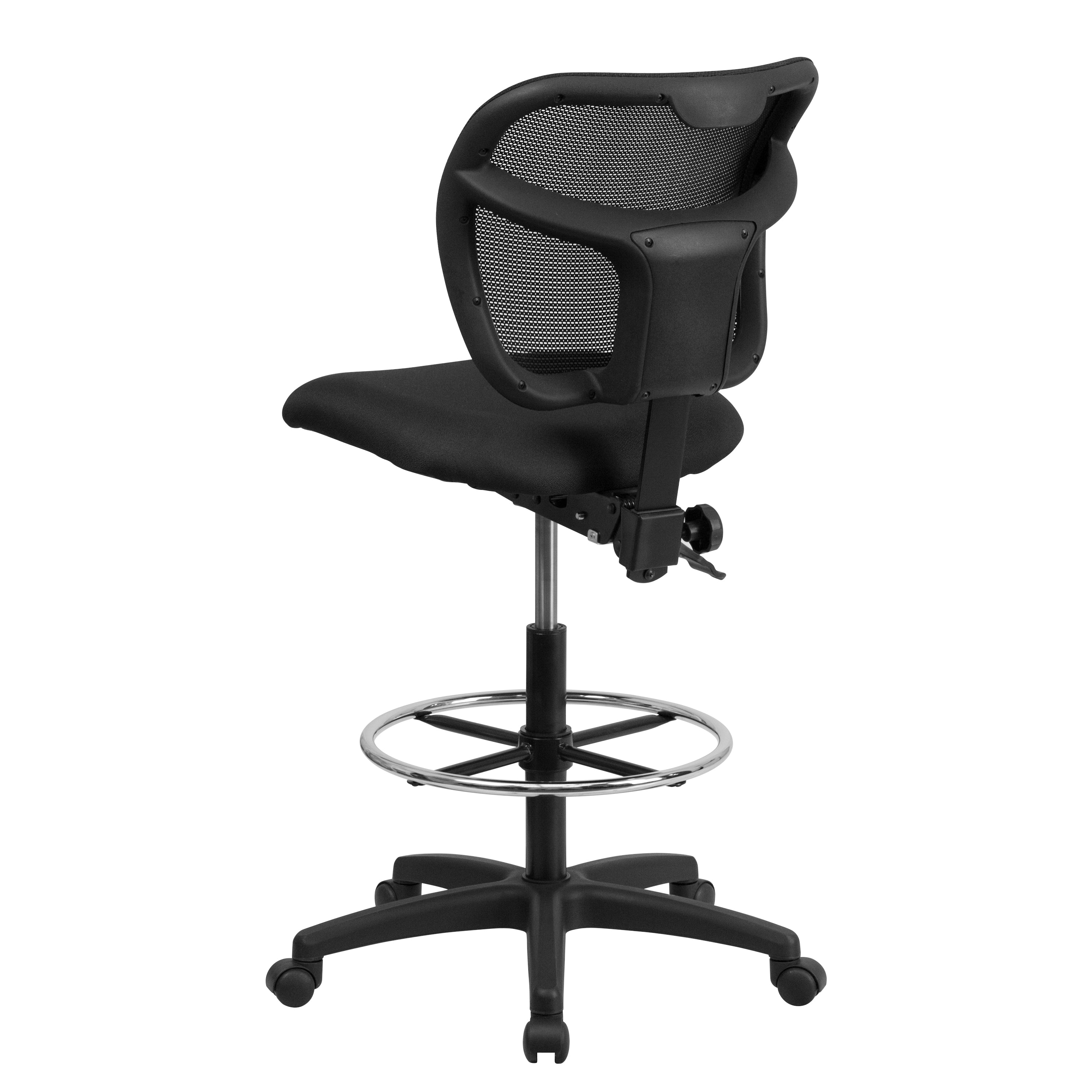 Mid-Back Mesh Drafting Chair with Back Height Adjustment-Office Chair-Flash Furniture-Wall2Wall Furnishings