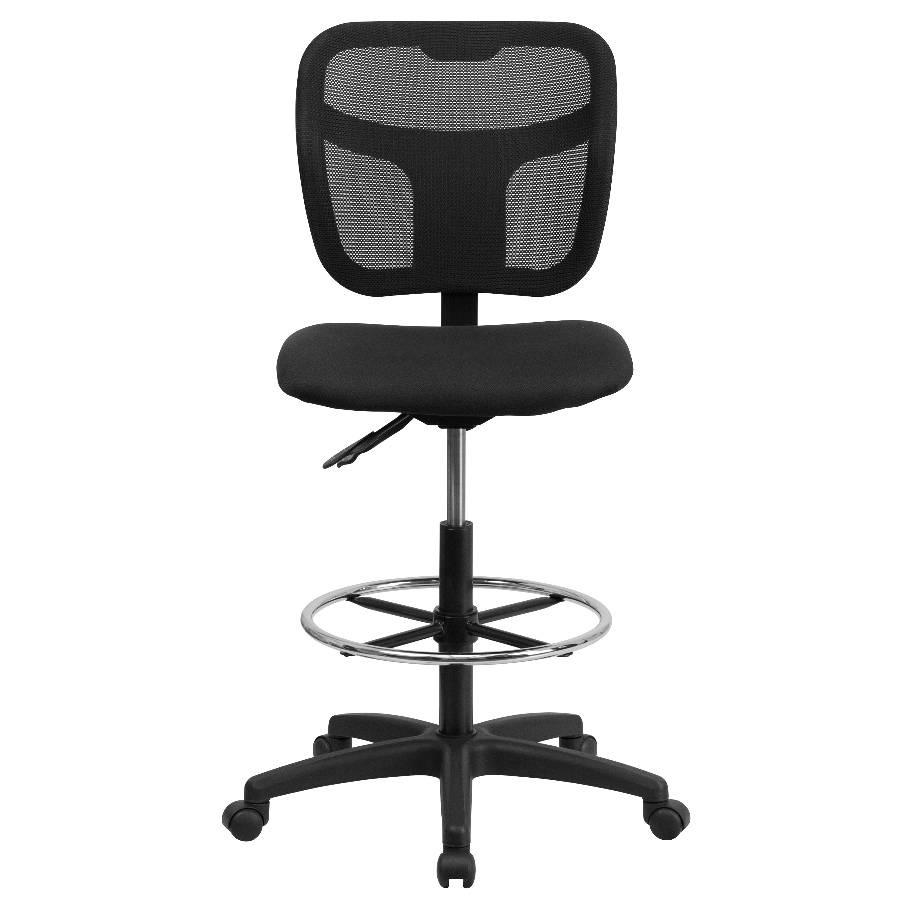 Mid-Back Mesh Drafting Chair with Back Height Adjustment-Office Chair-Flash Furniture-Wall2Wall Furnishings