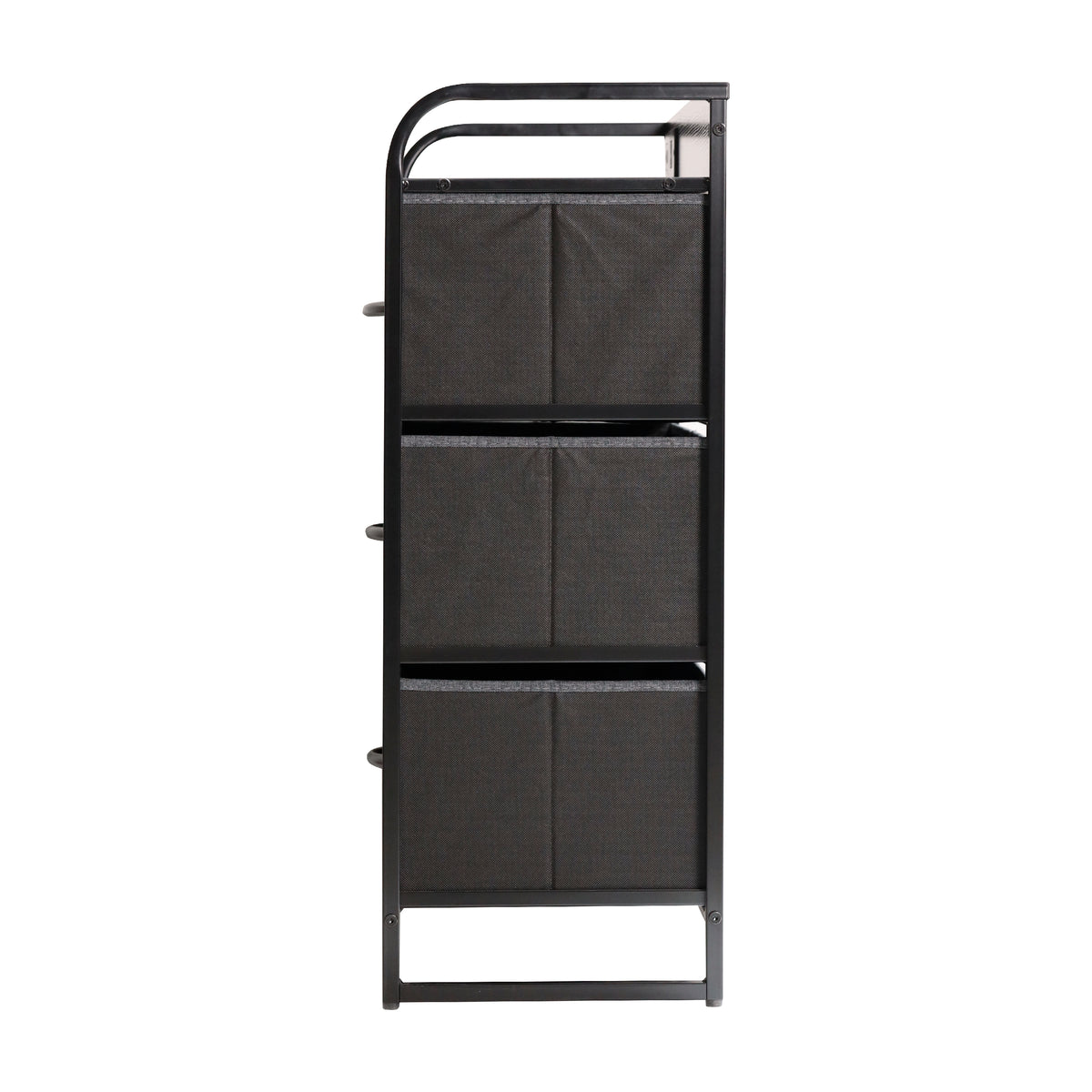 Sodano 4 Drawer Nightstand with Charging Station, 2 USB Ports and 1 Outlet, Metal Frame, Engineered Wood Top, Drawers and Handles