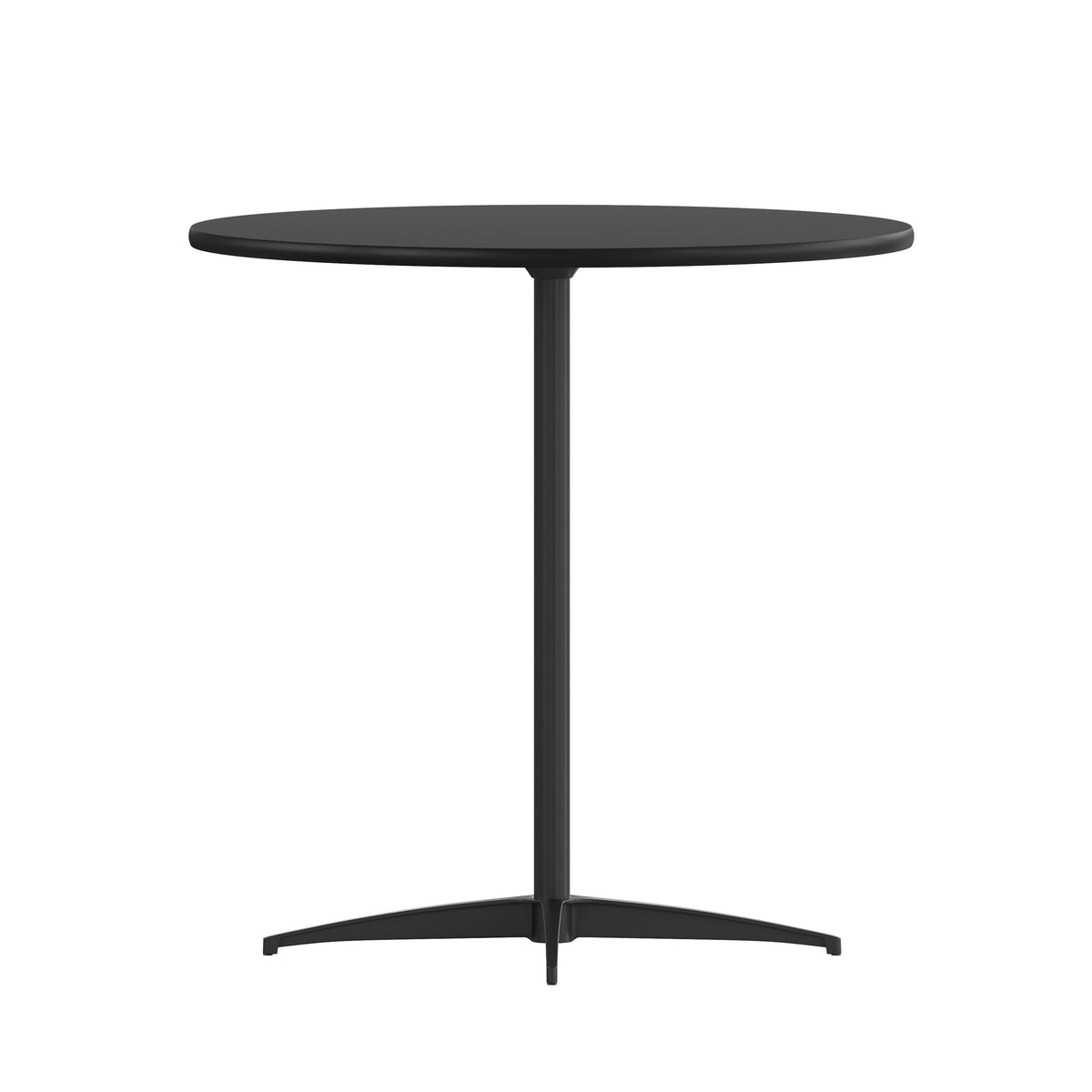 30'' Round Wood Cocktail Table with 30'' and 42'' Columns