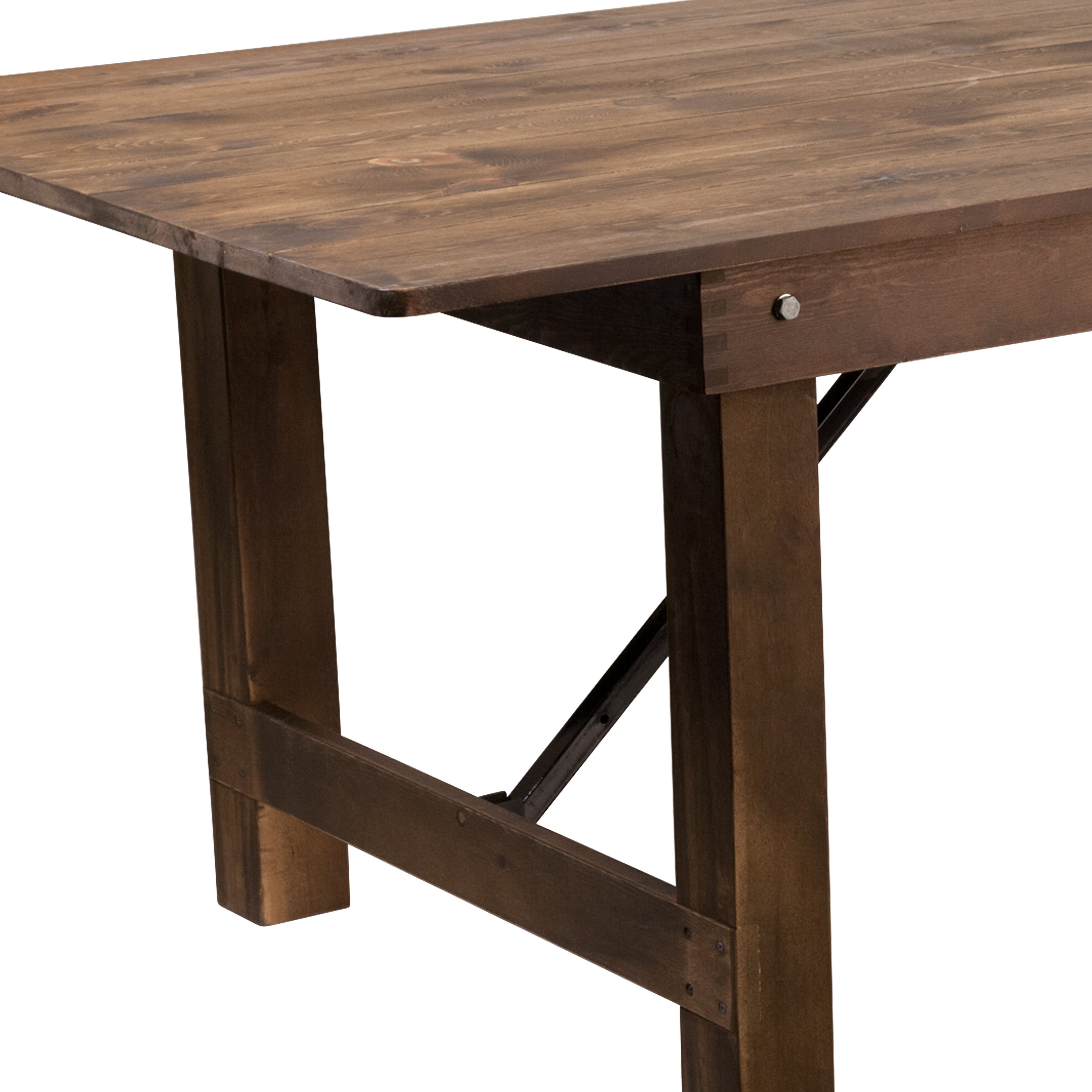 HERCULES Series 9' x 40" Rectangular Solid Pine Folding Farm Table-Dining Table-Flash Furniture-Wall2Wall Furnishings